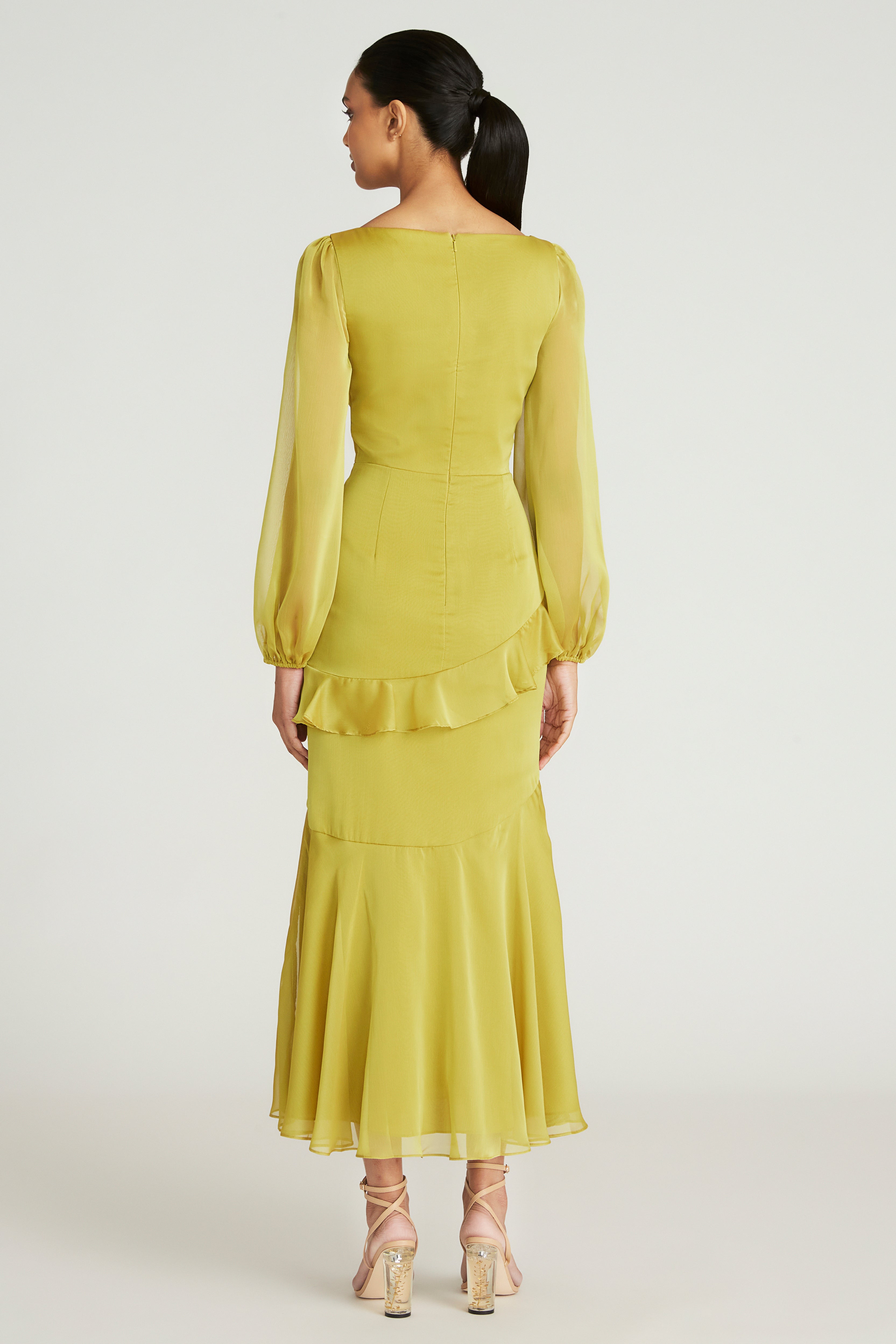 Irina Bishop Sleeve Midi Dress
