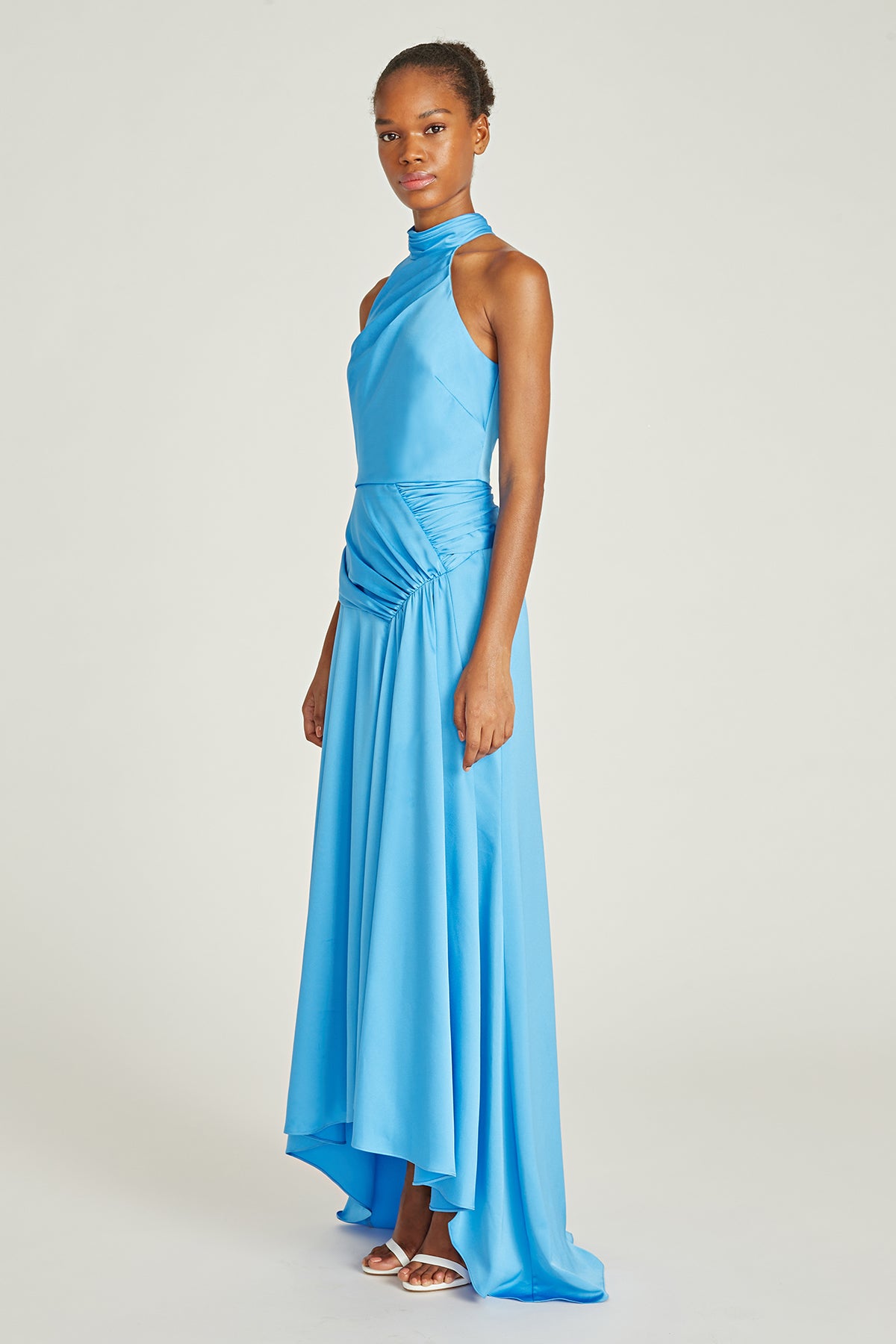 High neck hotsell halter evening gown