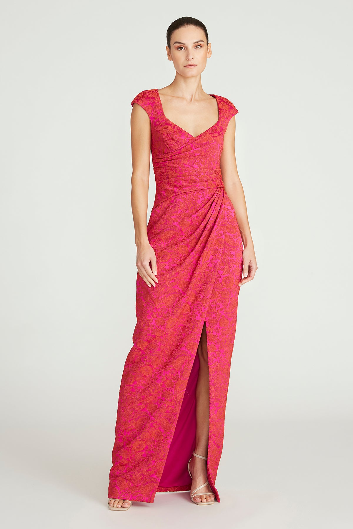 Barbara Scoop Neck Column Gown