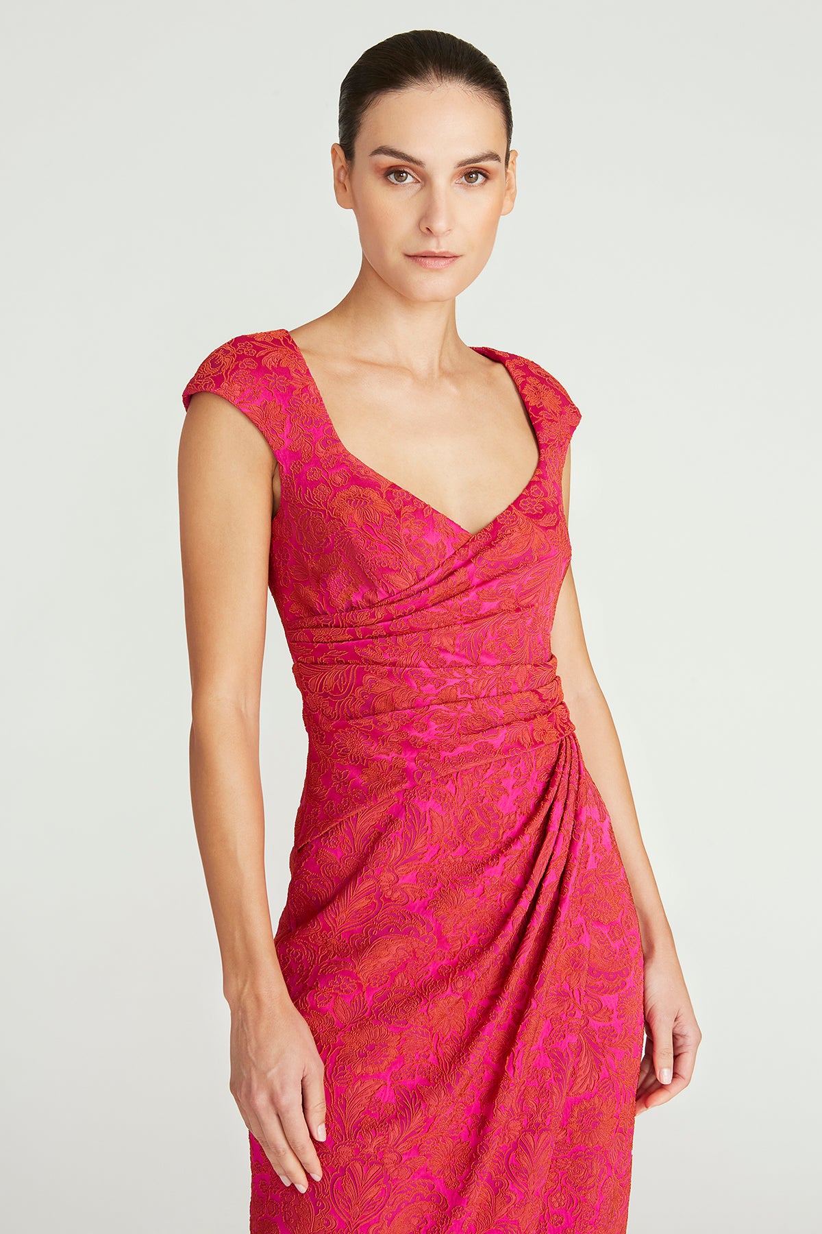 Barbara Scoop Neck Column Gown