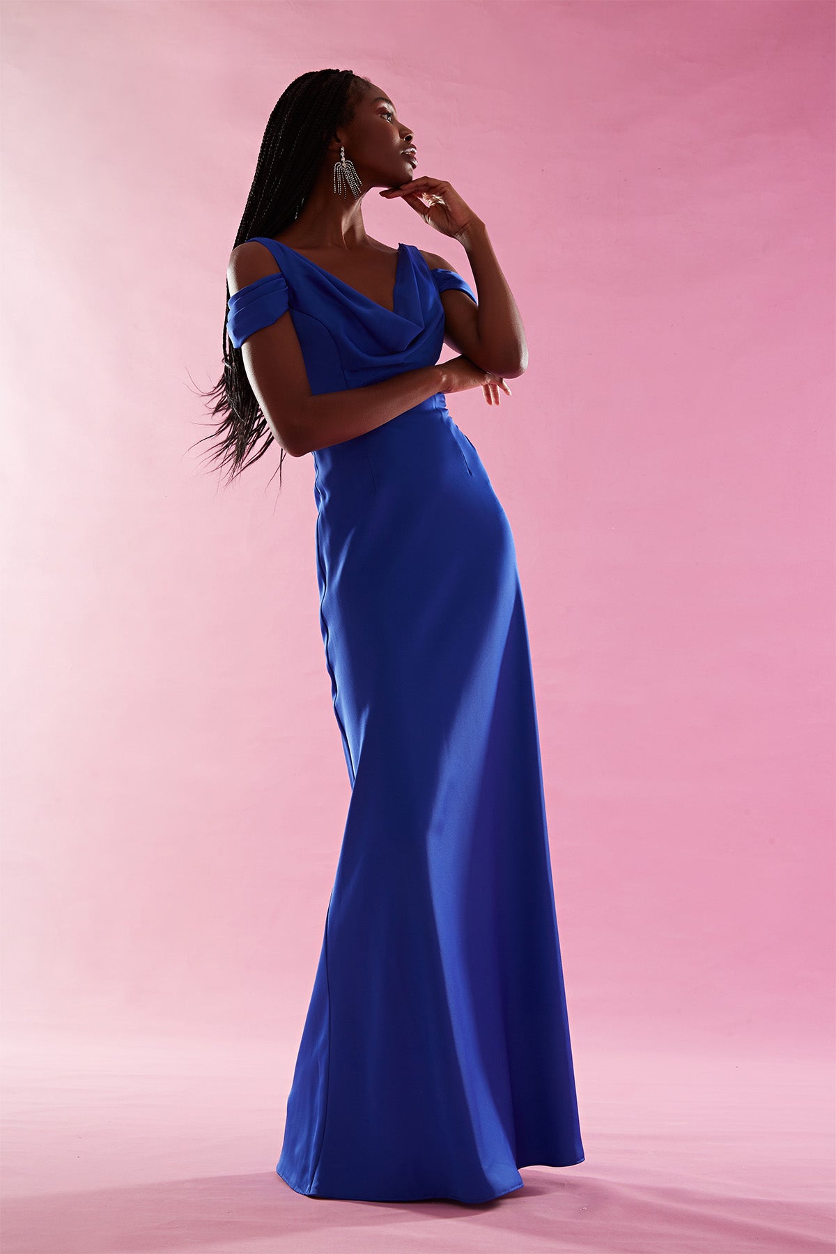 Lina Cowl Neck Gown