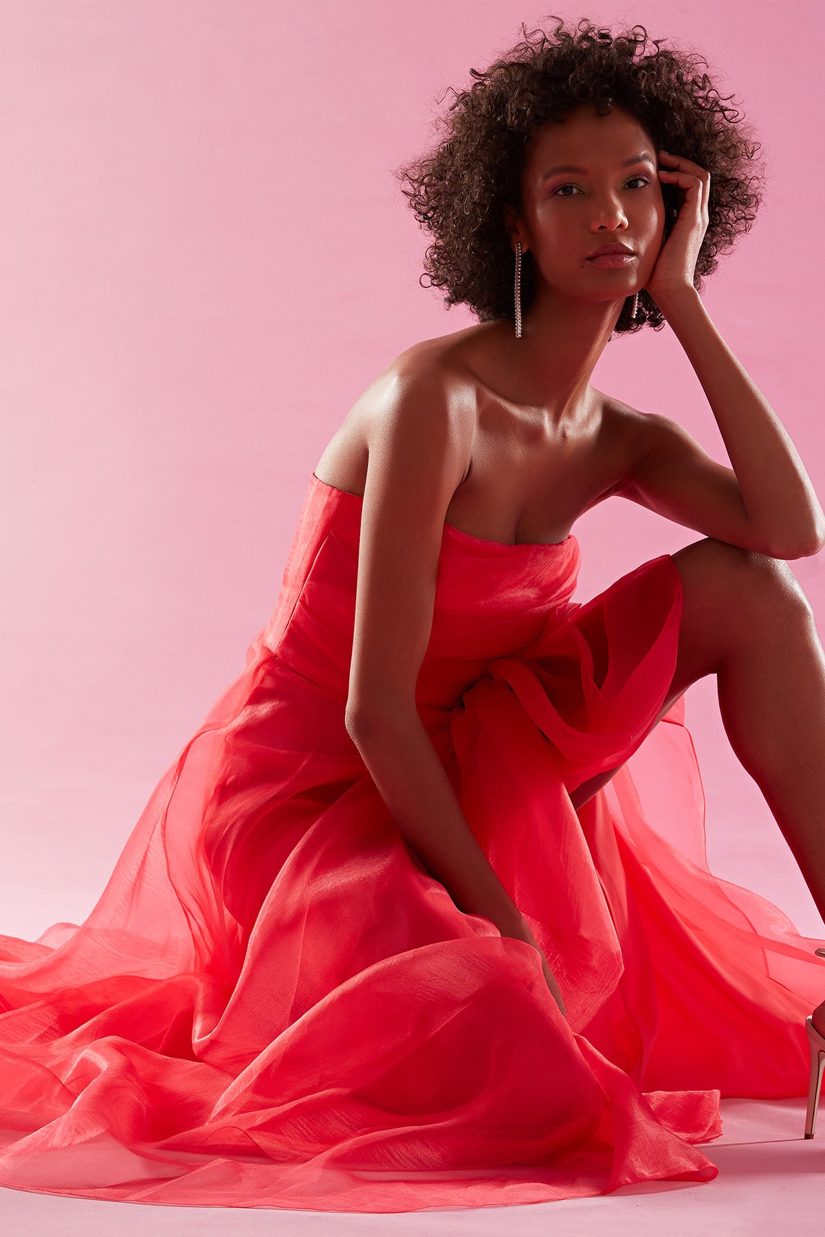 Teresa Strapless Draped Gown