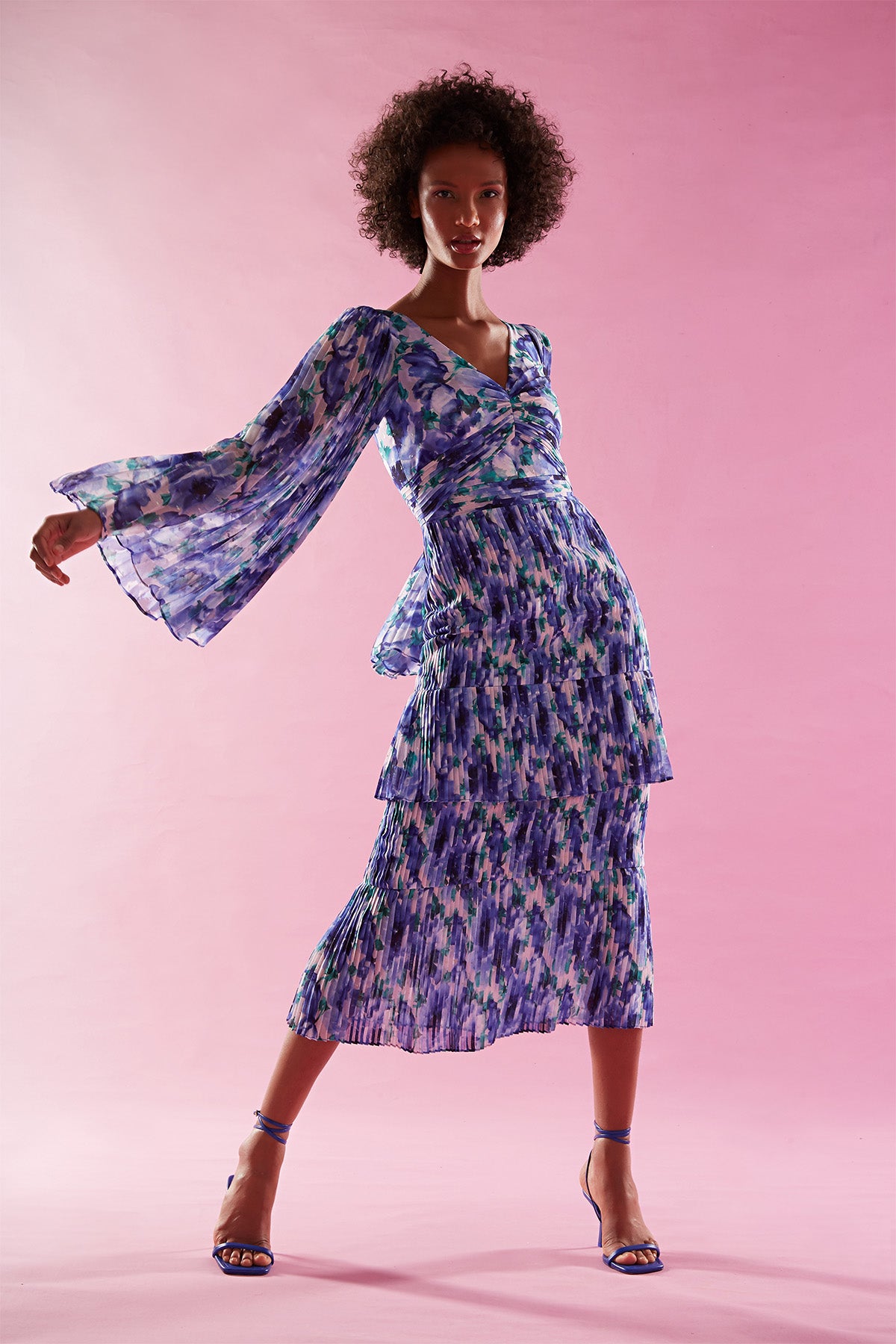 Gemma Pleated Midi Dress