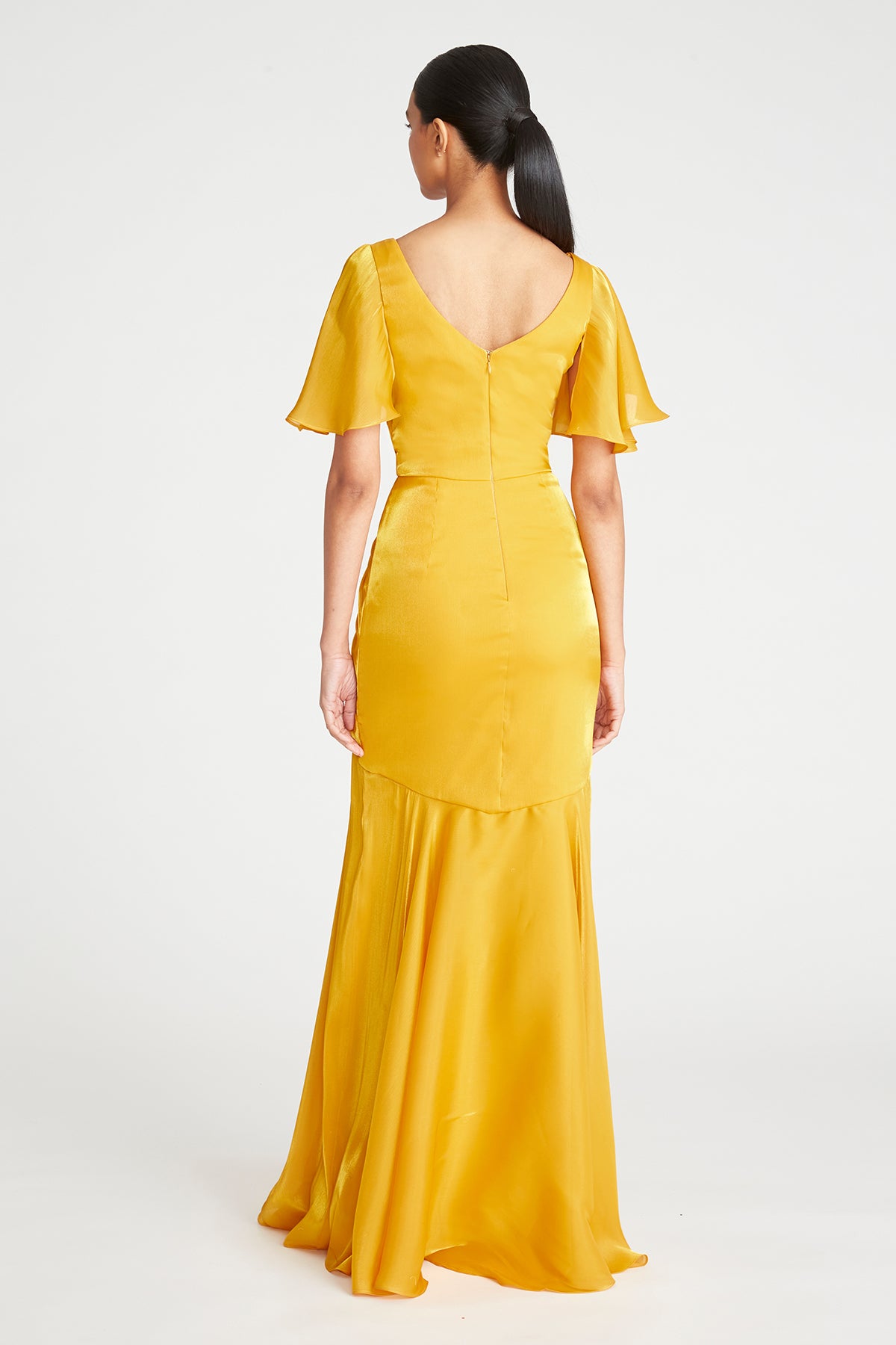 Theia flutter hotsell sleeve gown