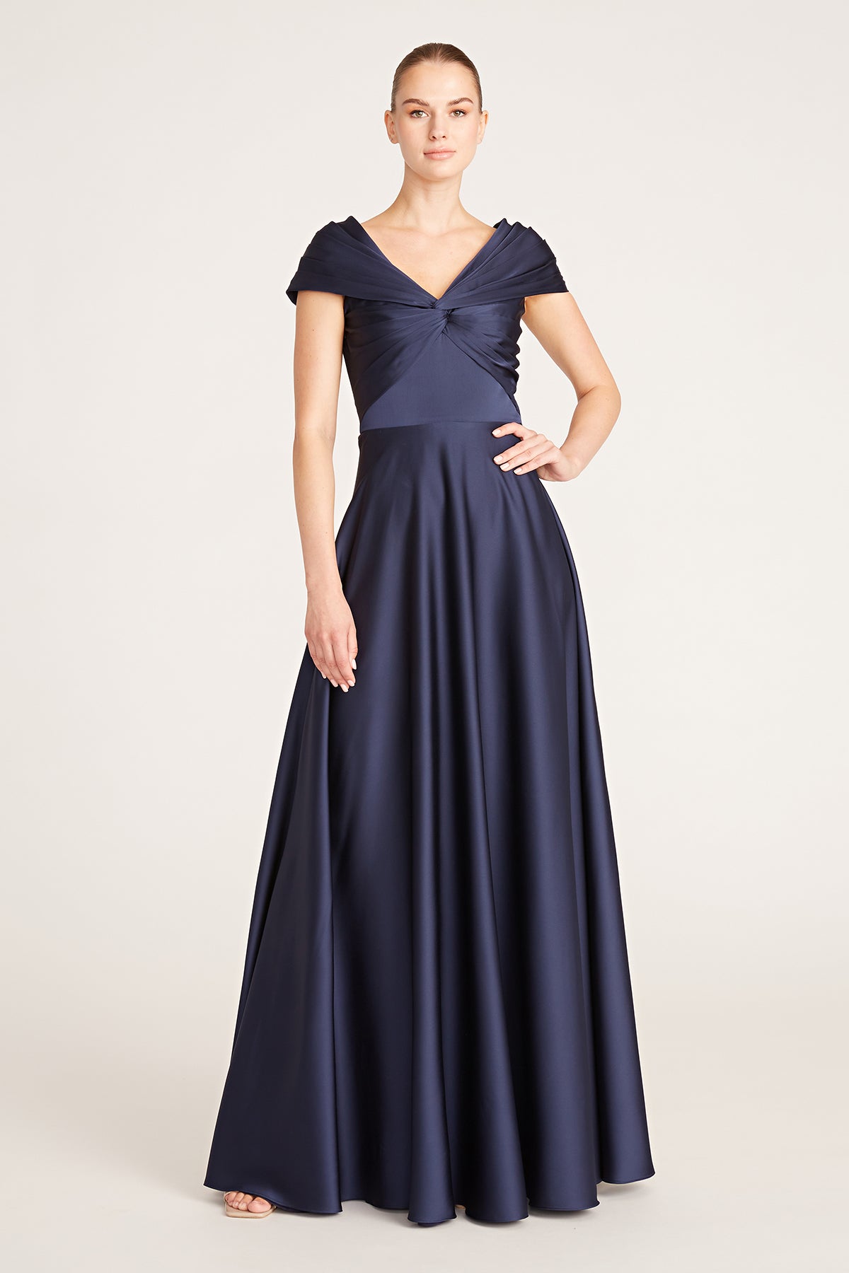 Francesca Twist A Line Gown THEIA Francesca Twist A Line Gown THEIA
