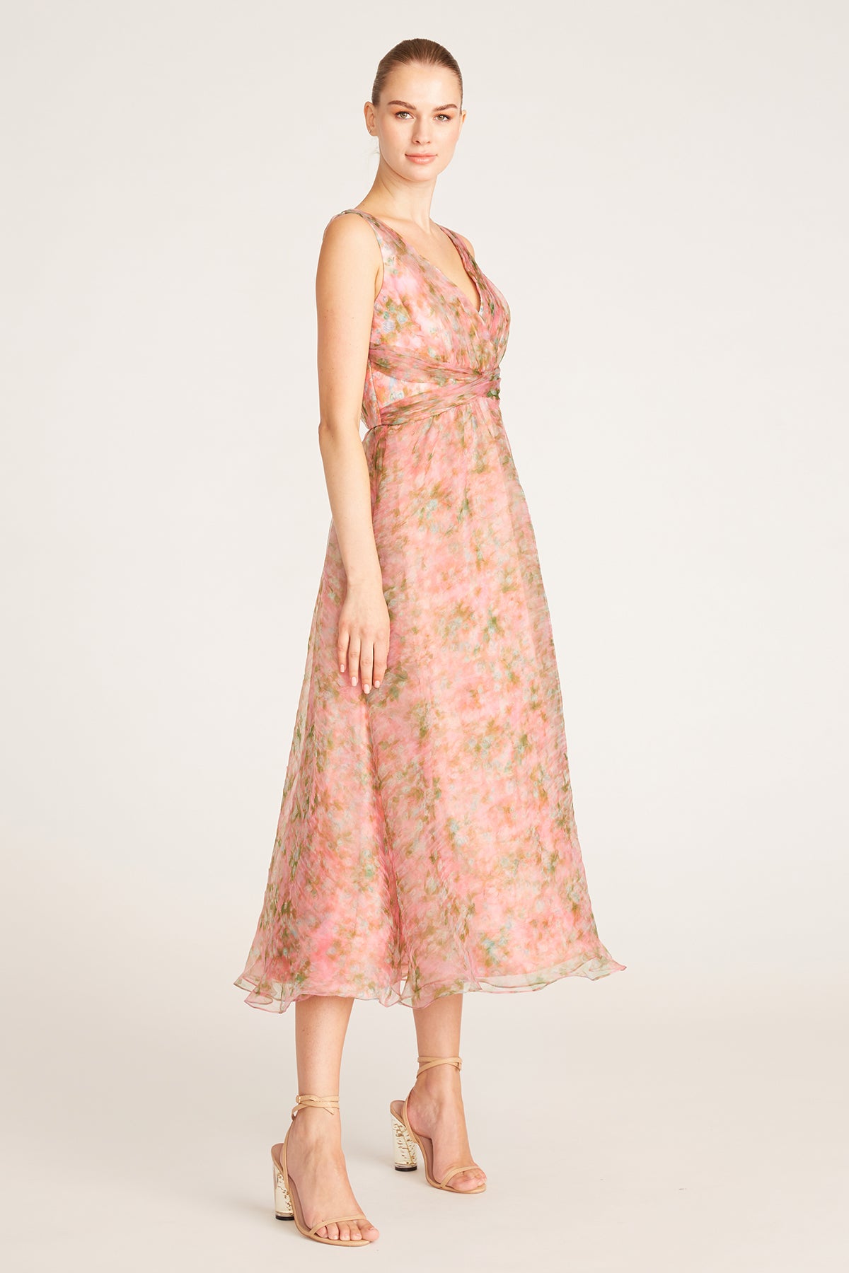 Conner V Neck Tea Length Dress