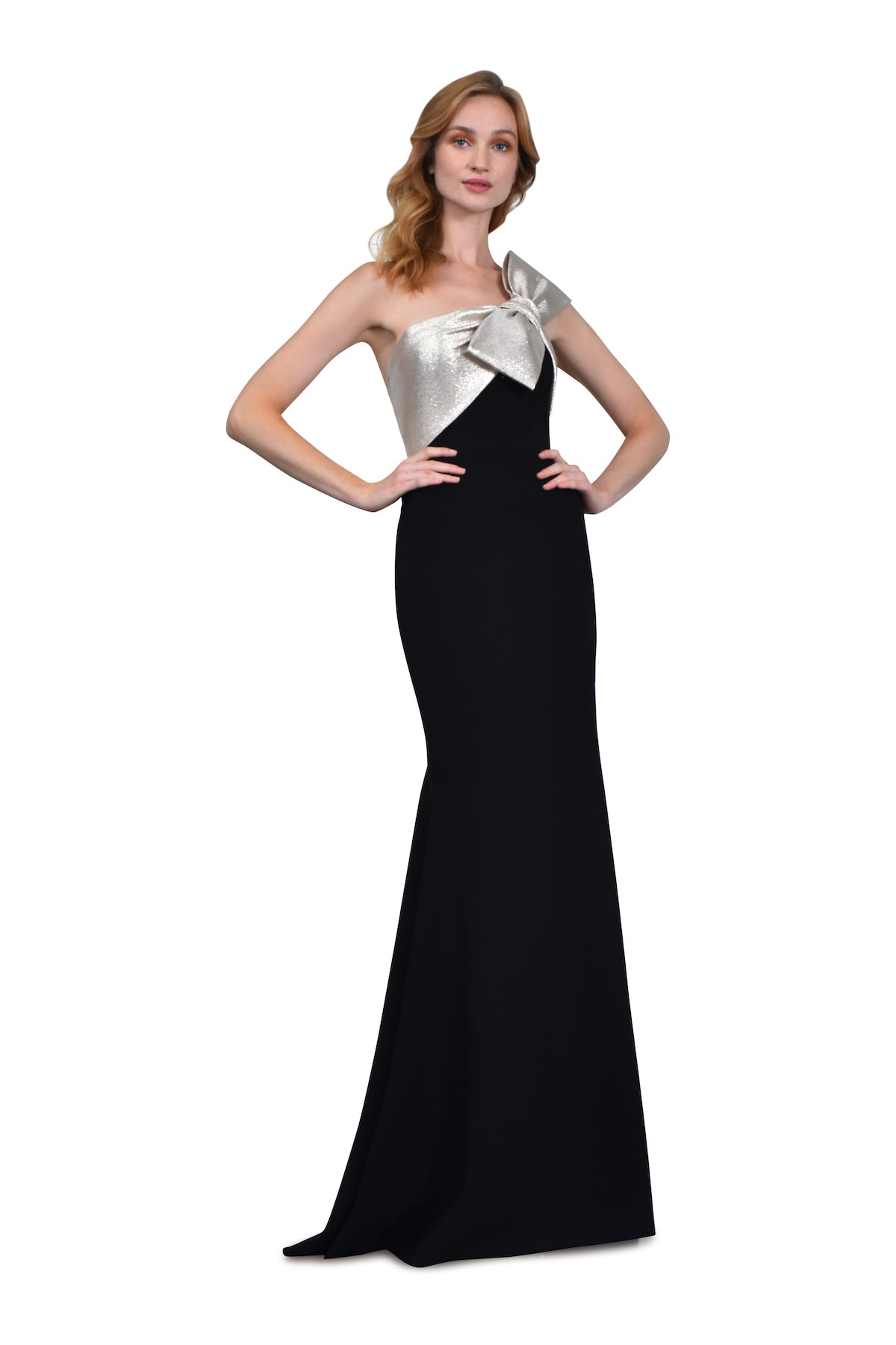 Black Stretch Crepe Gown Black Stretch Crepe Gown