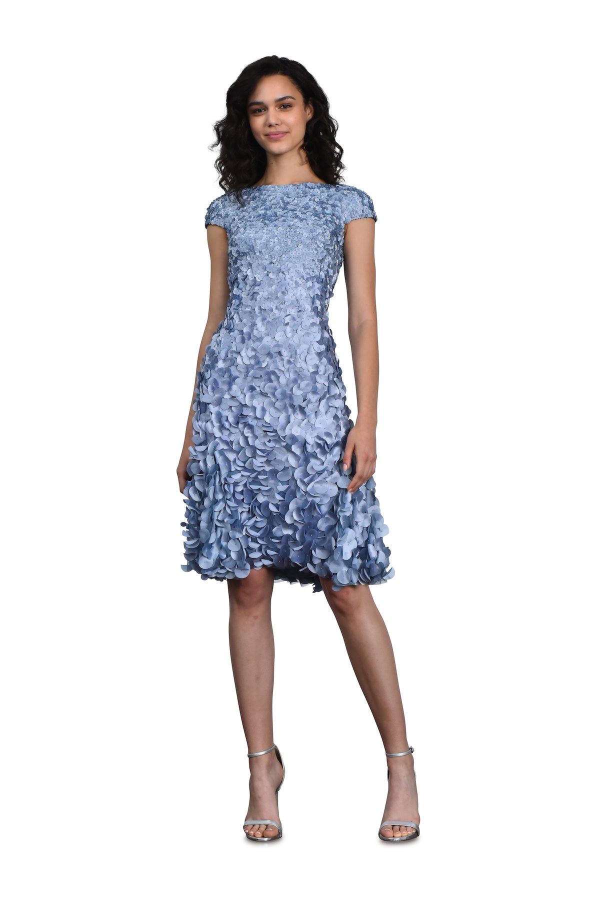 theia petal cocktail dress Theia Women's Sloane Petal Tulle Cocktail Dress - Deep Sea