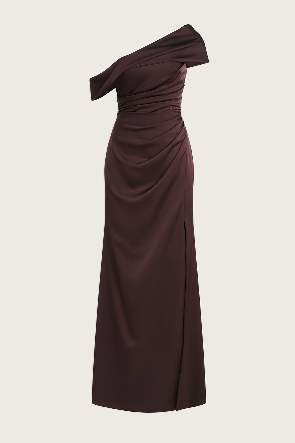 Cecelia – One-Shoulder Feather Detail Gown