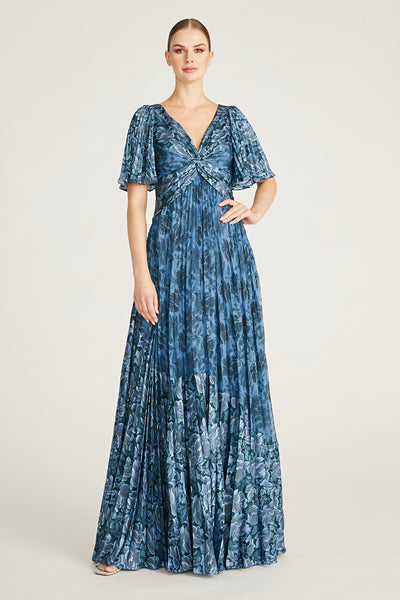 Mabella Pleated A Line Gown