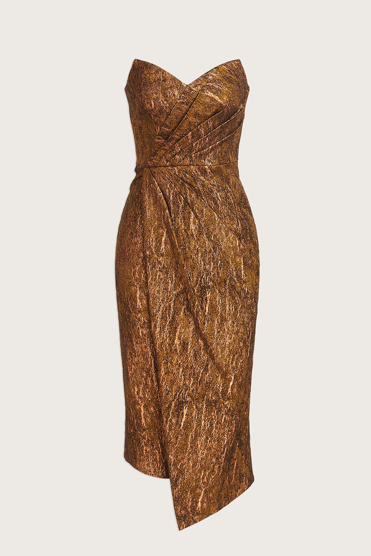 Theia Stretch Jacquard Strapless Cocktail Dress, 14 / Gold Theia Stretch Jacquard Strapless Cocktail Dress, 14 / Gold