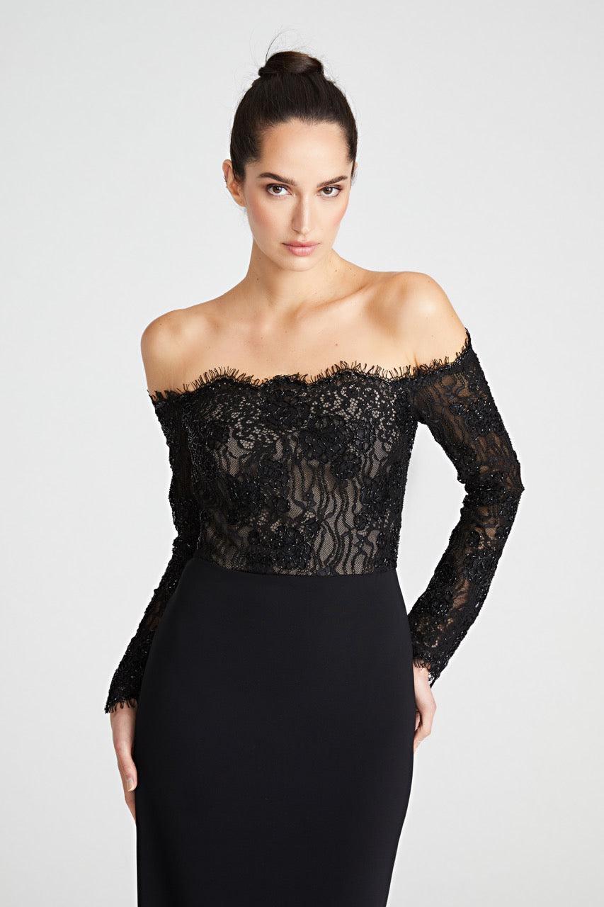 Andrina Lace Off Shoulder Gown Andrina Lace Off Shoulder Gown