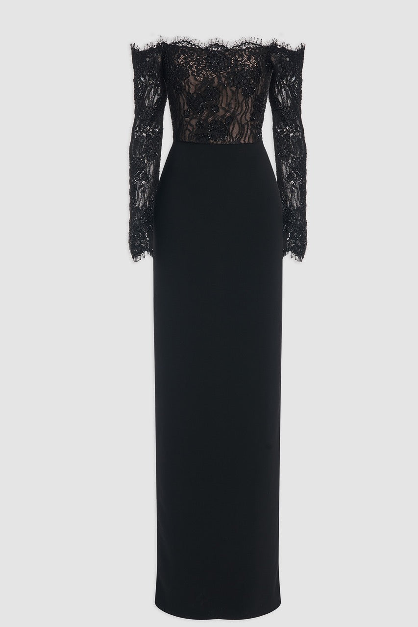 Andrina Lace Off Shoulder Gown Andrina Lace Off Shoulder Gown