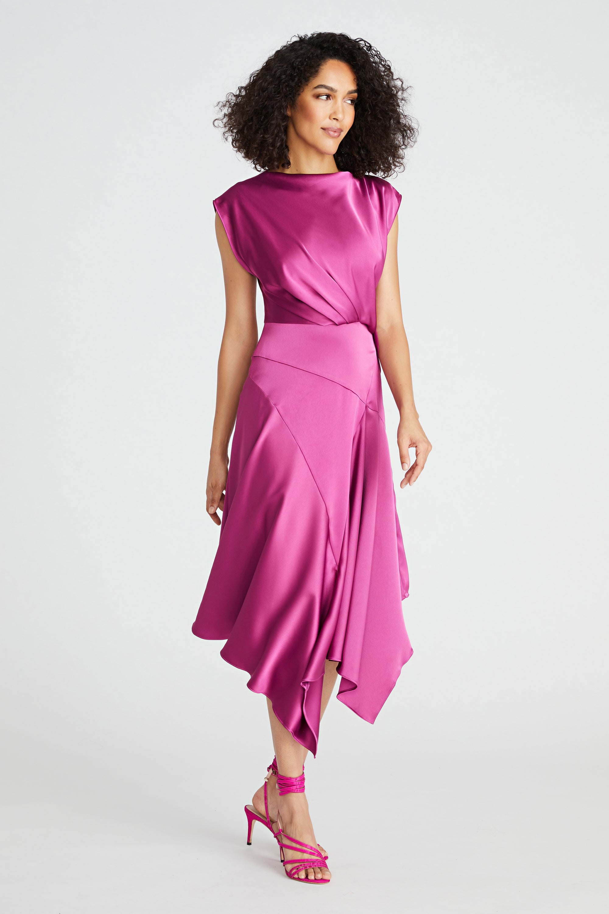Isla Satin Draped Dress