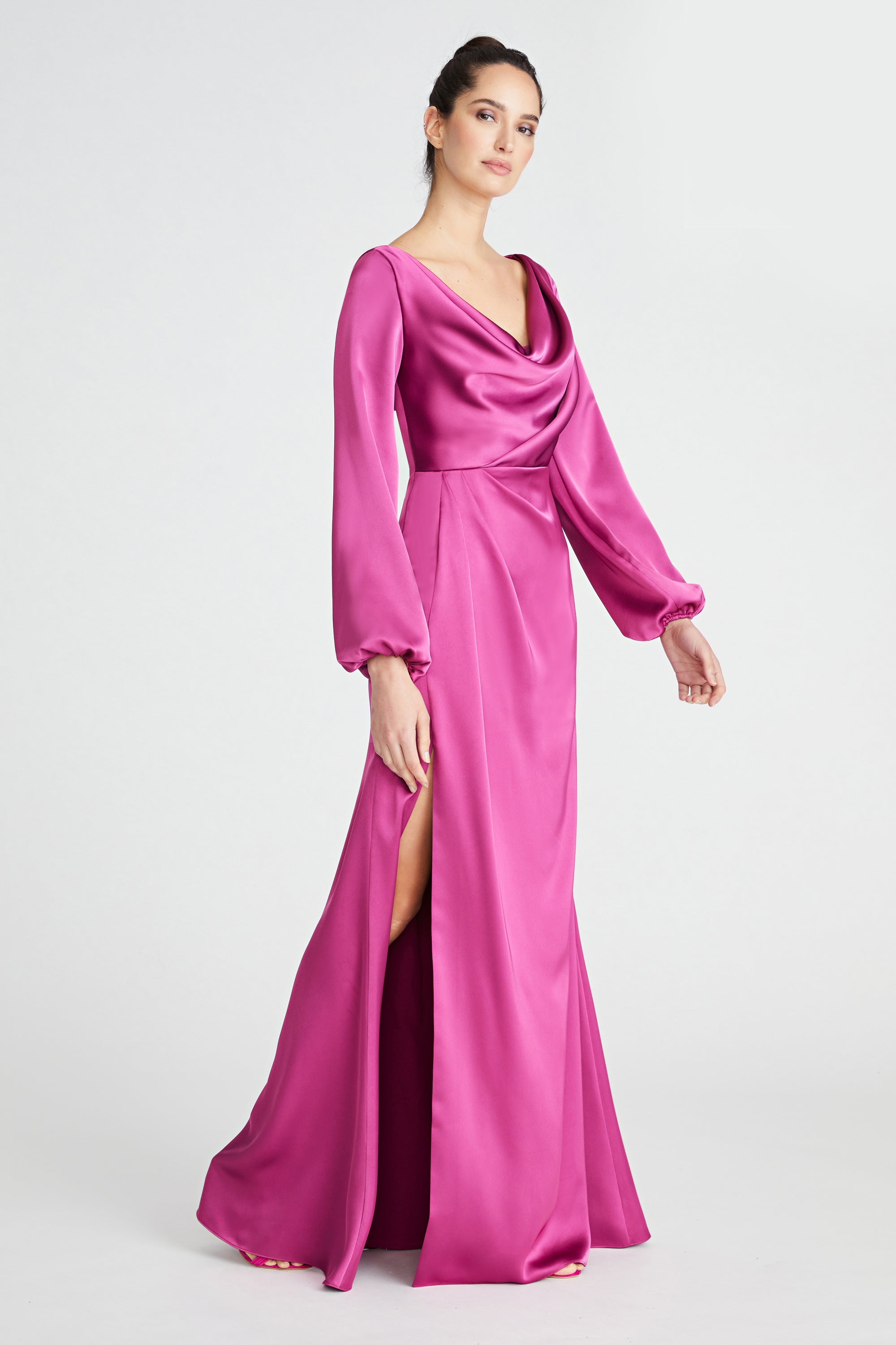 Eliana Cowl Satin Gown