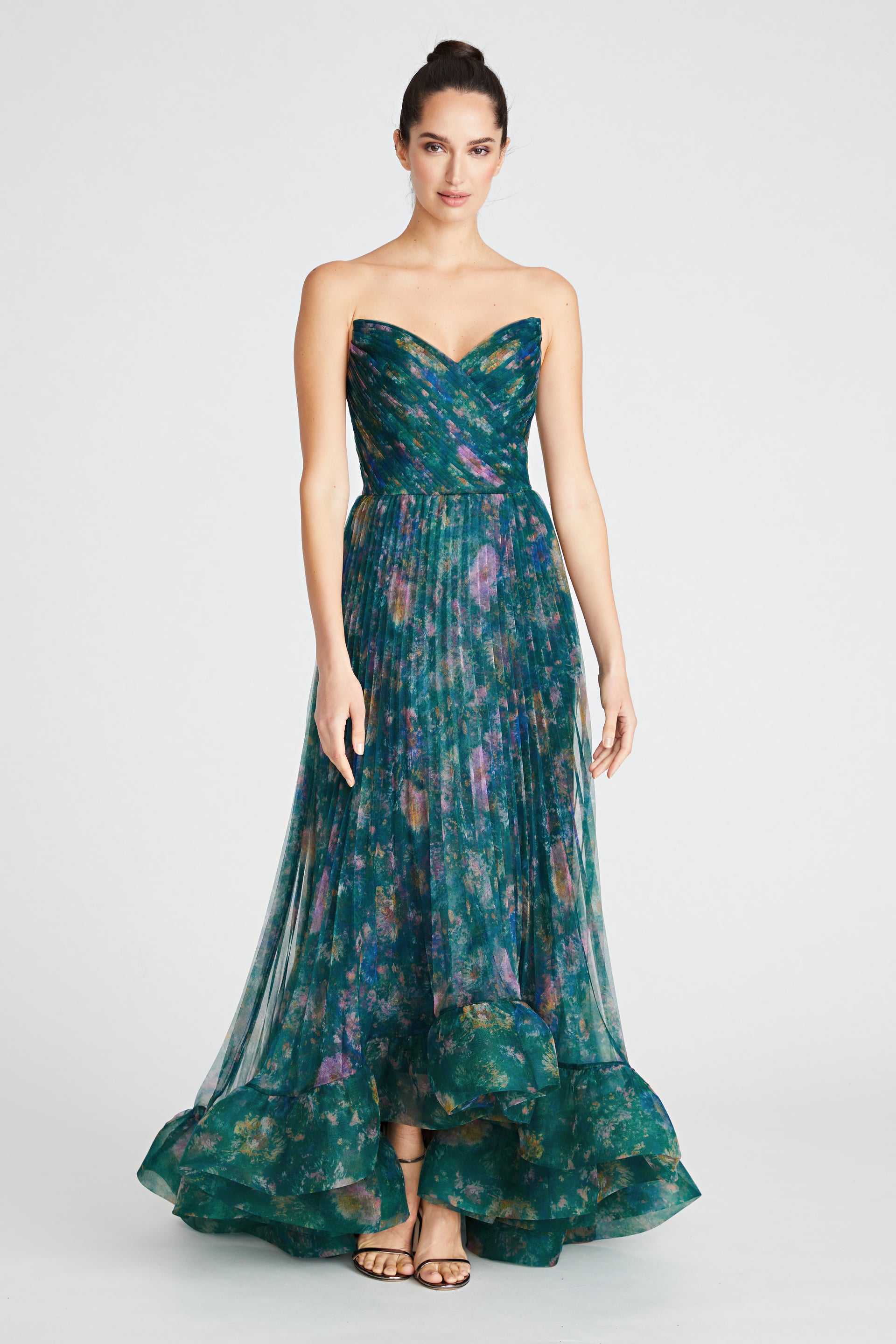 Moira Strapless High Low Gown – THEIA