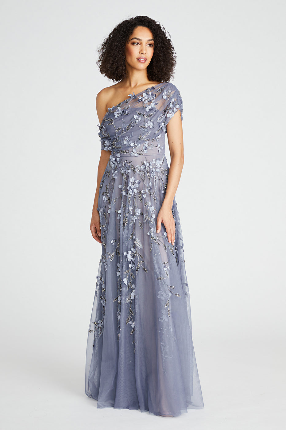 Fiorella Bouffant Appliqué Gown