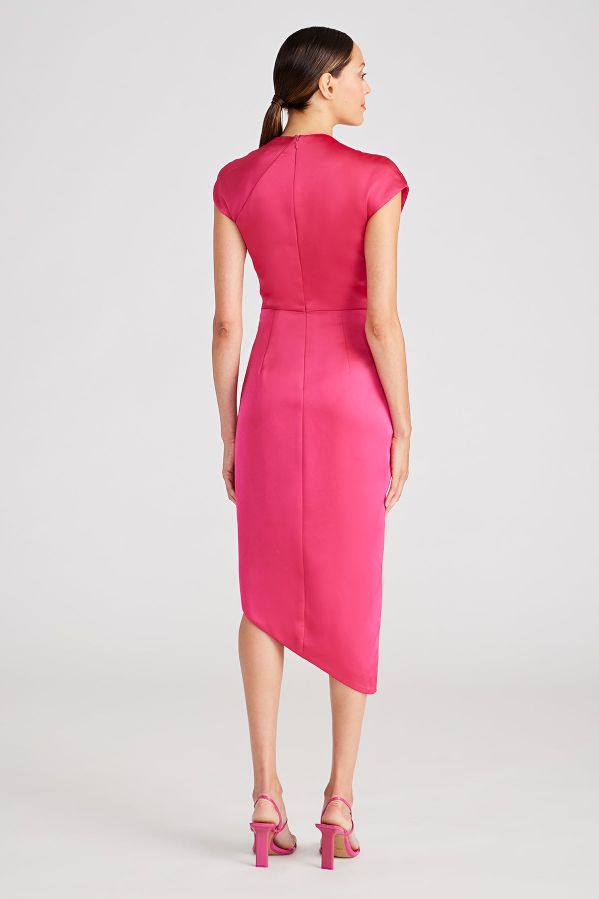Asymmetric Nude Illusion Cocktail Dress 17970