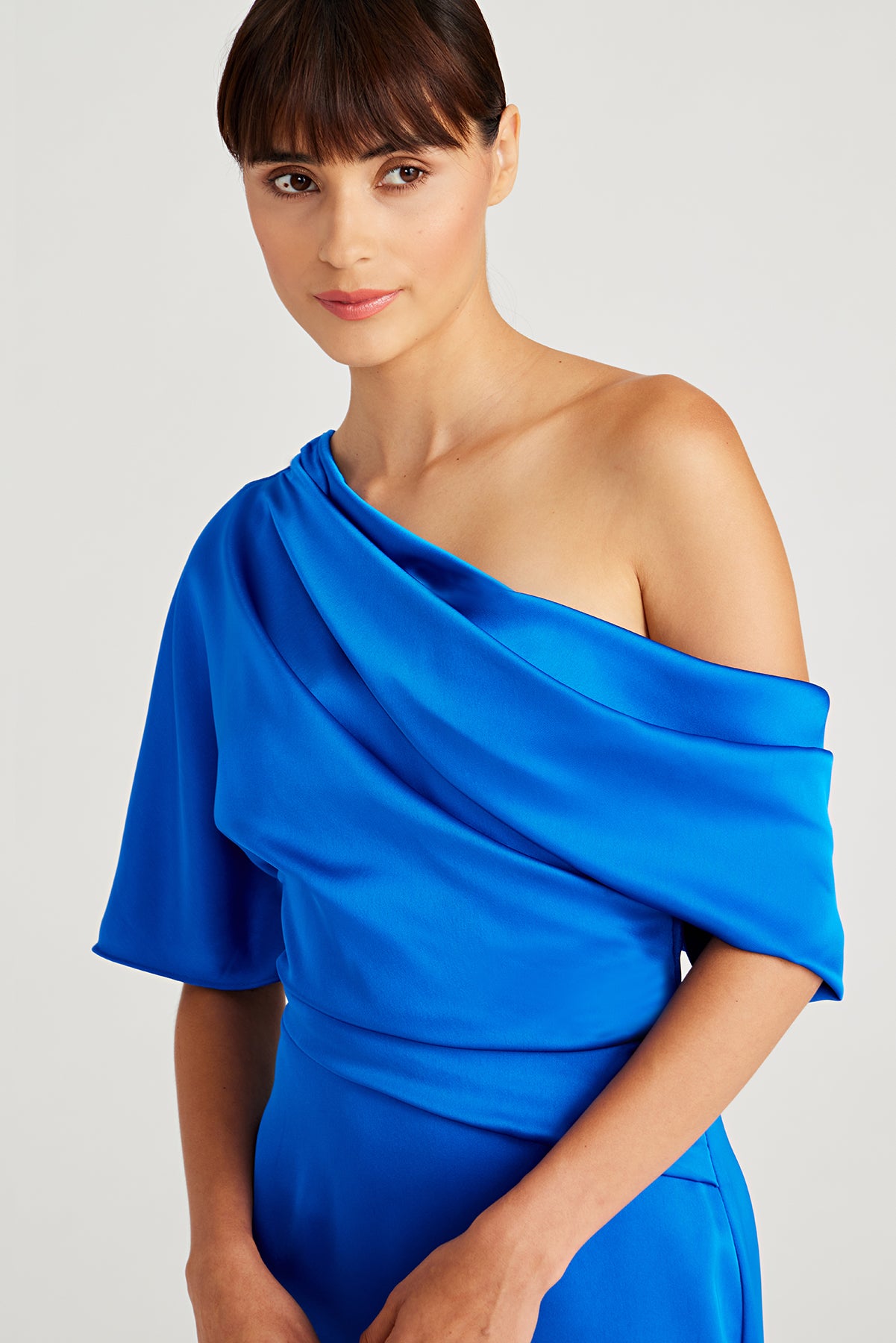 Remi One Shoulder Draped Gown