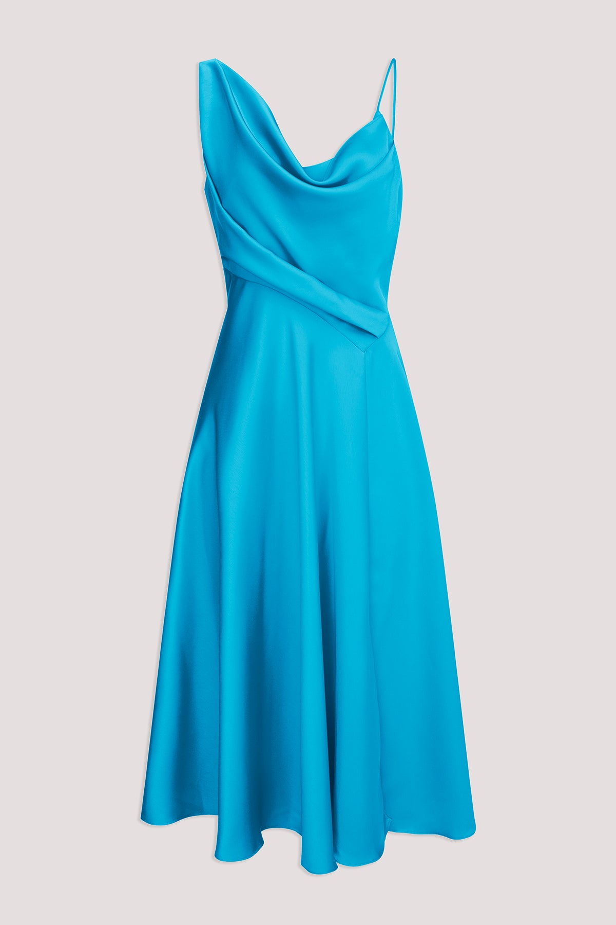 Theia Hayden Satin A-Line Midi Dress Theia Hayden Satin A-Line Midi Dress