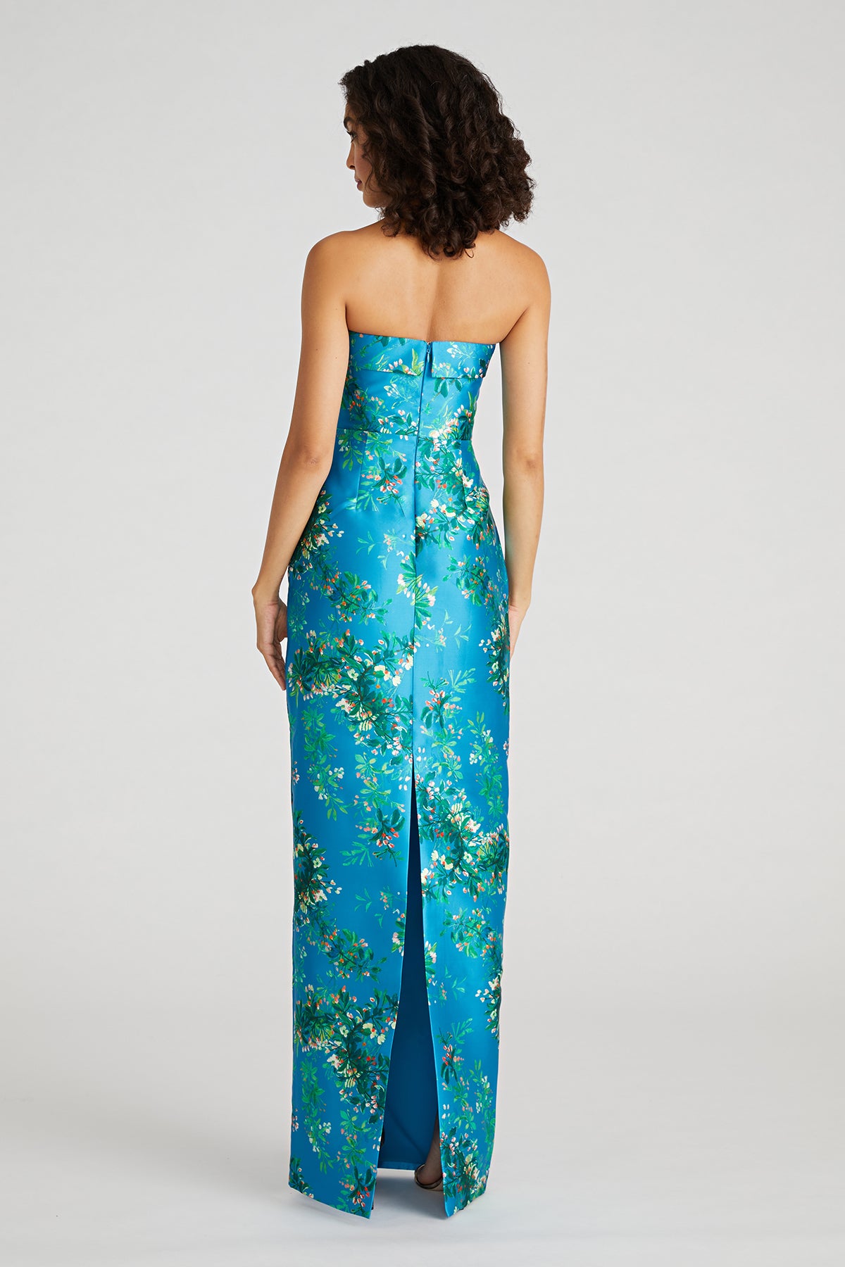 Cleo Strapless Column Gown – THEIA