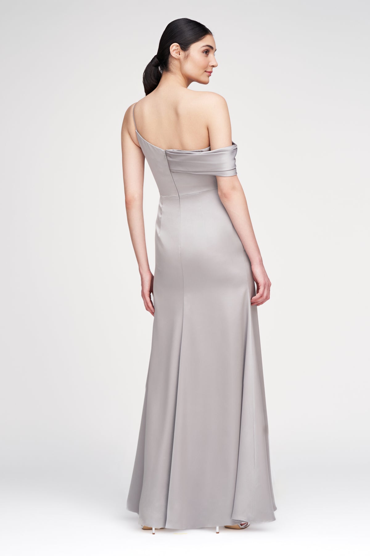 Theia Alaina One-Shoulder Gown, 16 / Grey Theia Alaina One-Shoulder Gown, 16 / Grey