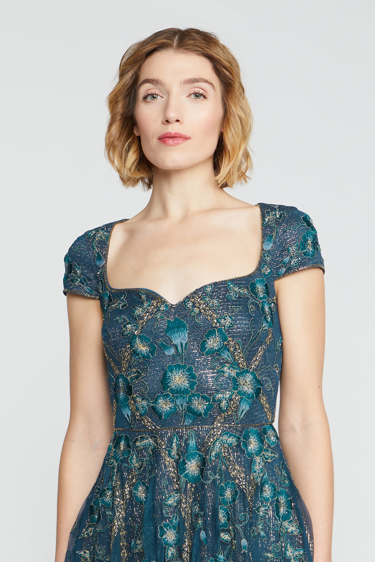 Noelle Floral Embroidered Gown THEIA Noelle Floral Embroidered Gown THEIA
