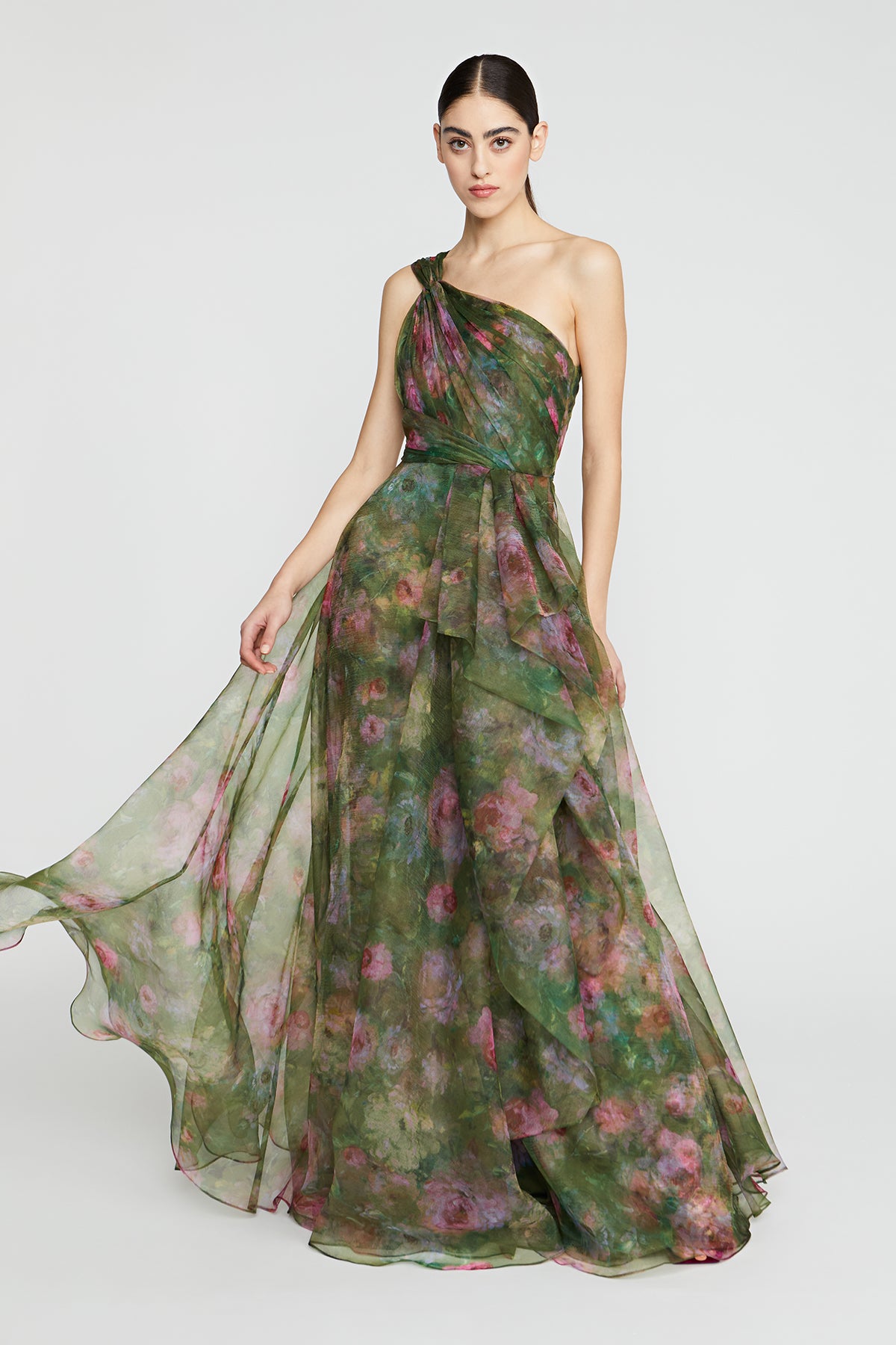 Meadow One Shoulder Gown THEIA Meadow One Shoulder Gown THEIA
