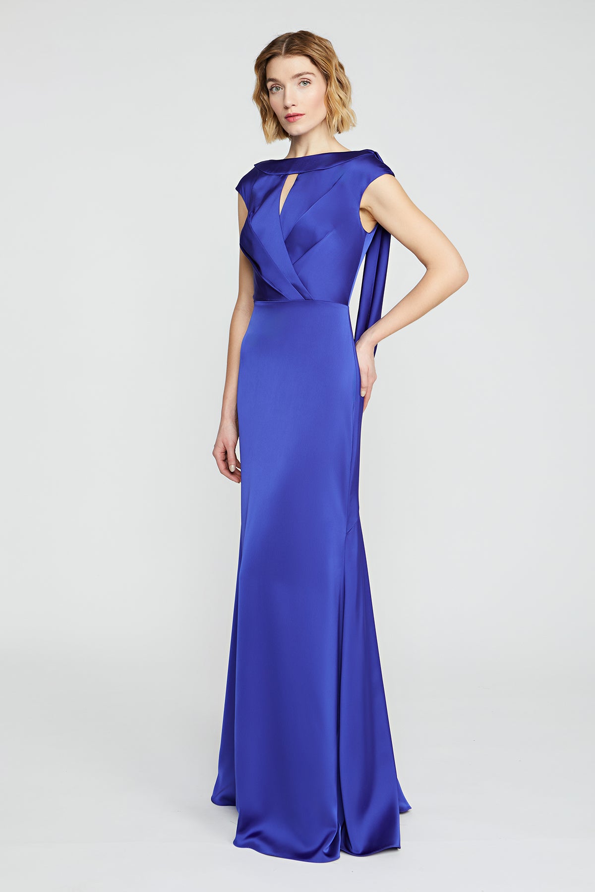 Theia Zaria Cowl Back Gown, 4 / Blue Theia Zaria Cowl Back Gown, 4 / Blue