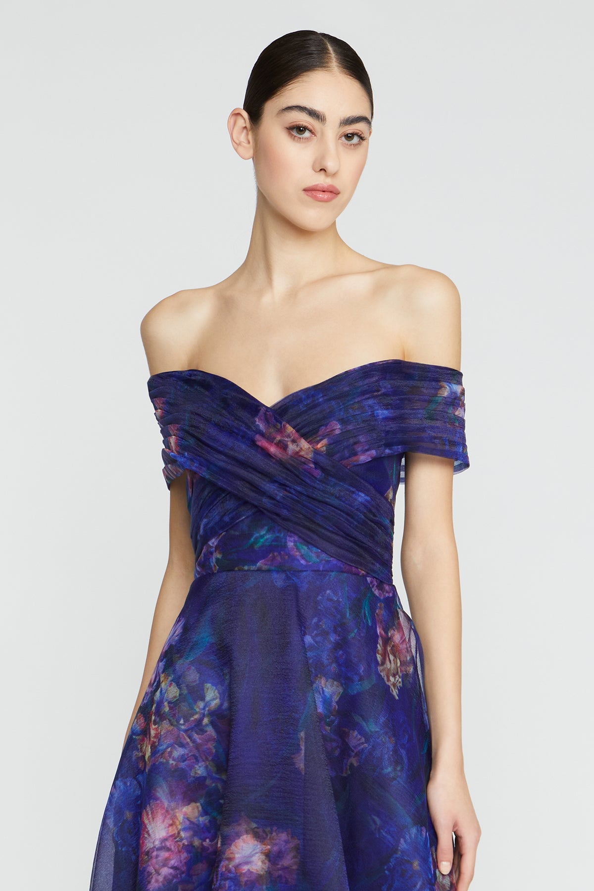 theia-ariah-off-the-shoulder-dress-azalea Off The Shoulder THEIA