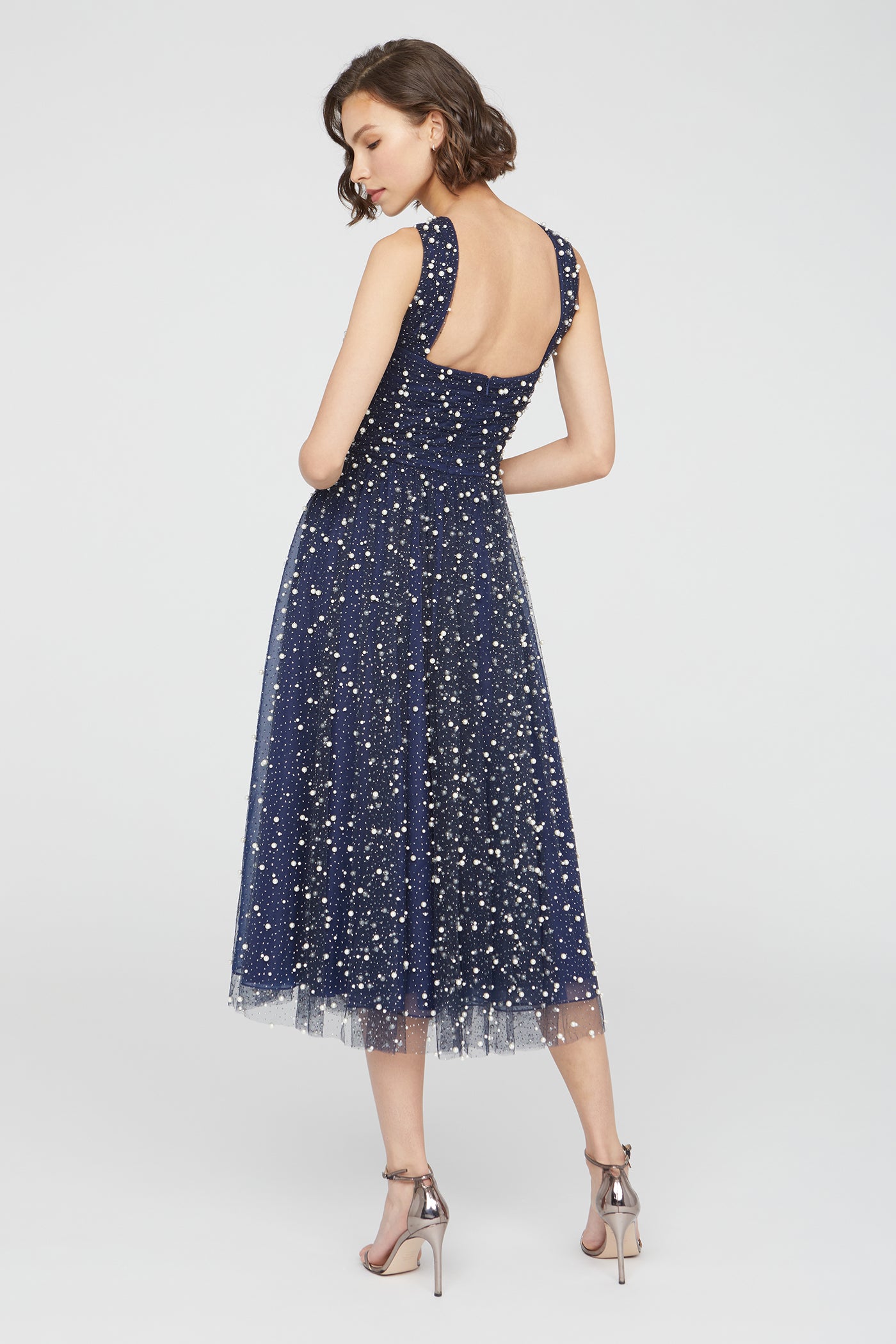 tatiana halter midi dress Ramy Brook Tatiana High Neck Gown in Ivory
