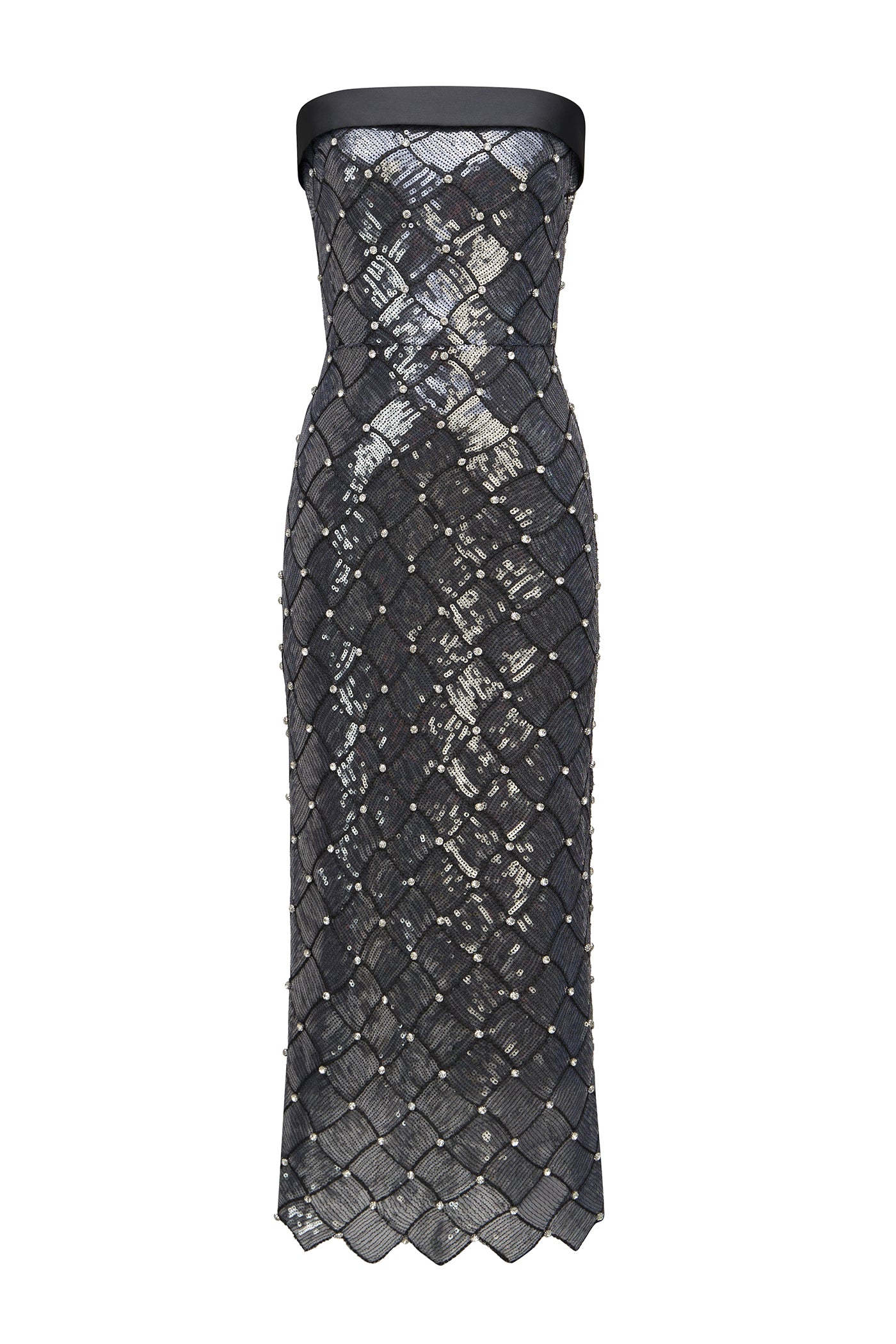 Jewel Strapless Sequin Dress