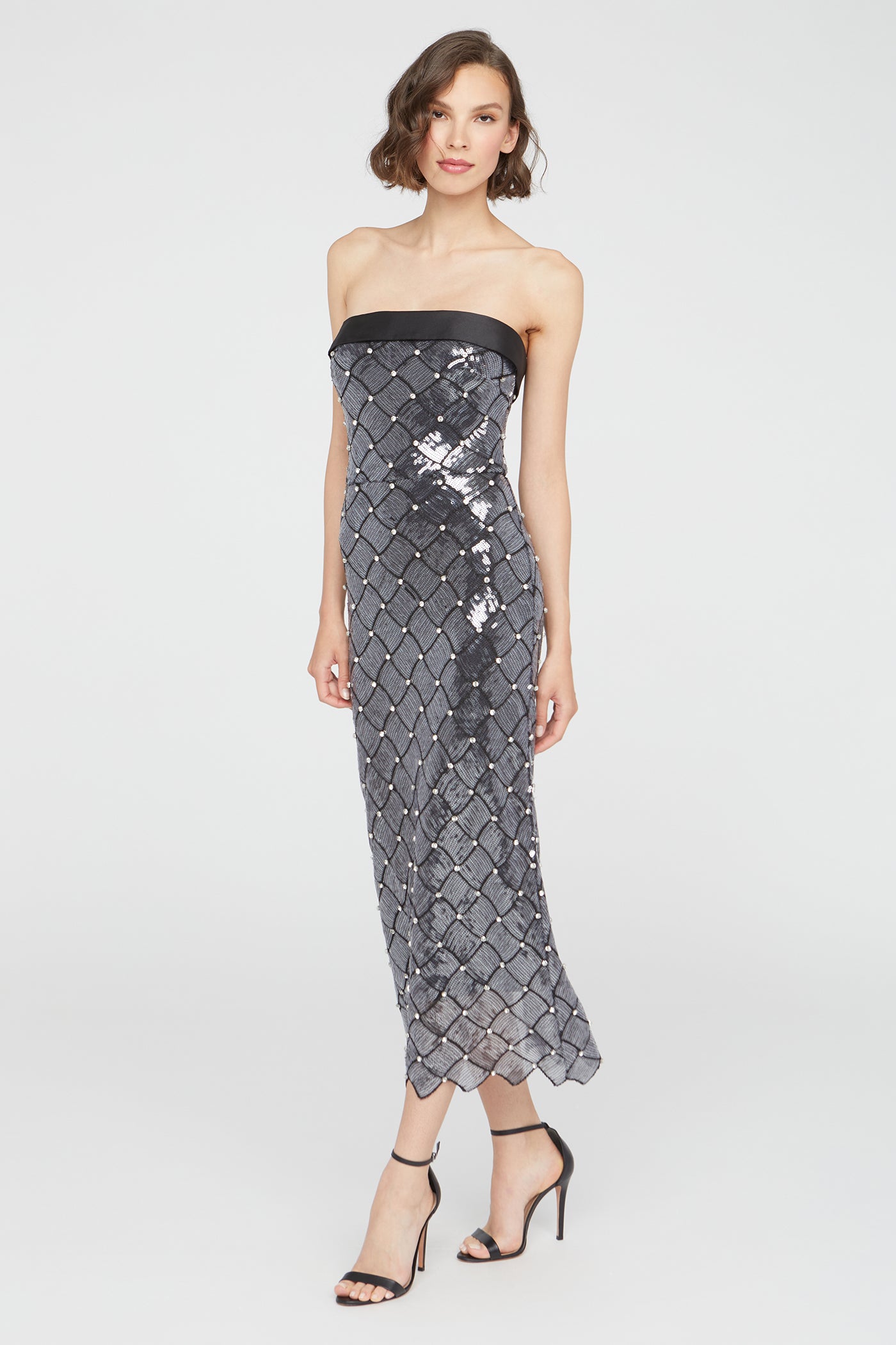 Jewel Strapless Sequin Dress