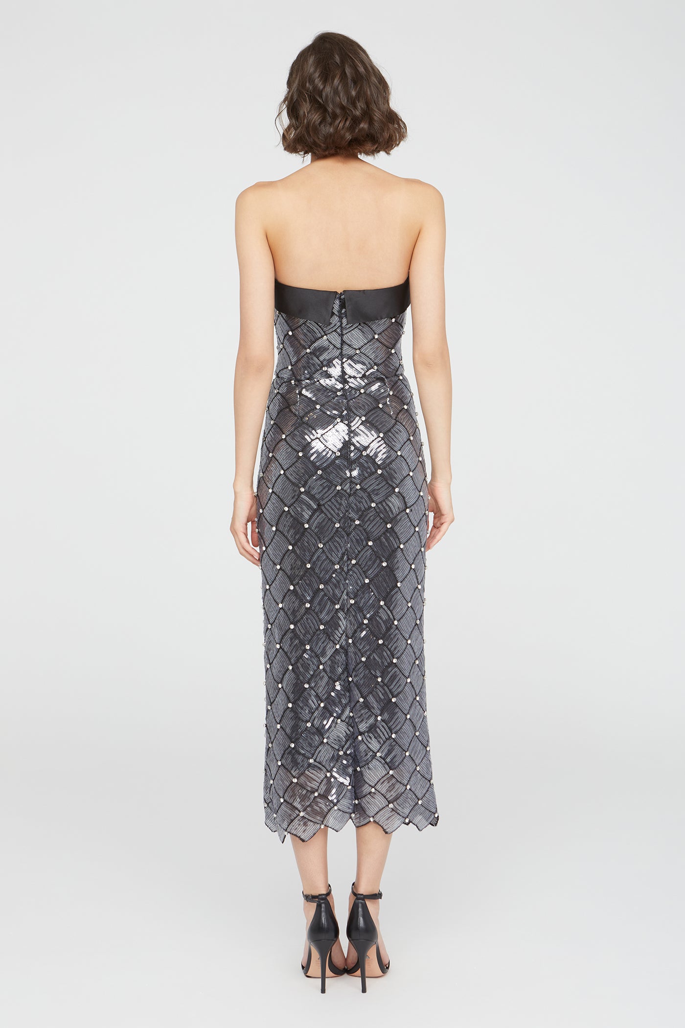 Jewel Strapless Sequin Dress