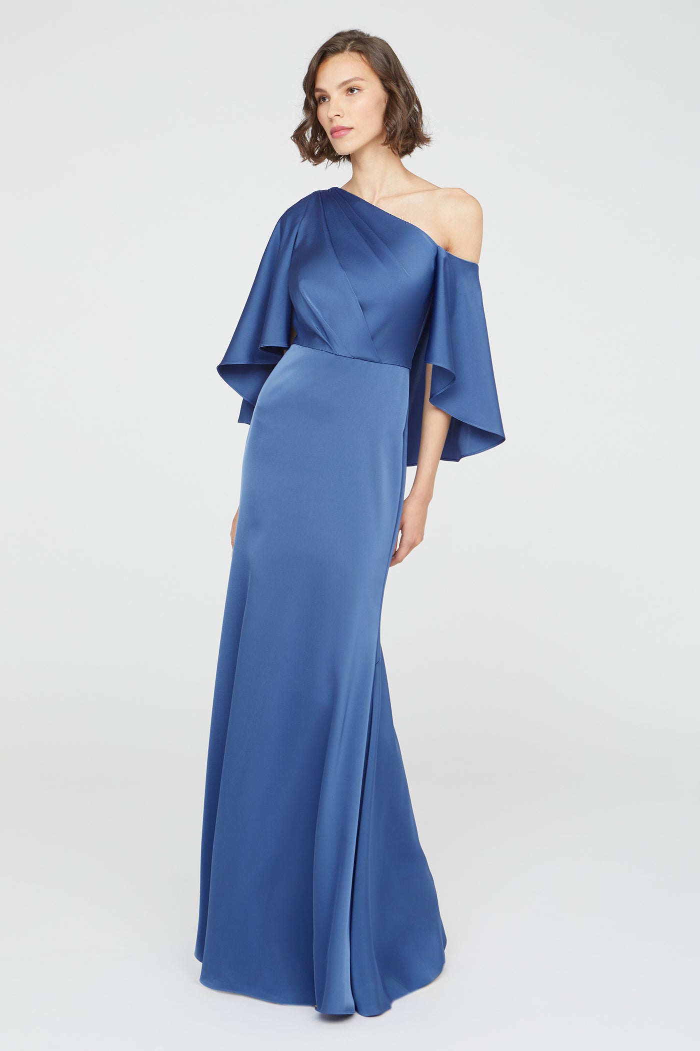 Kia Cape Fit And Flare Gown