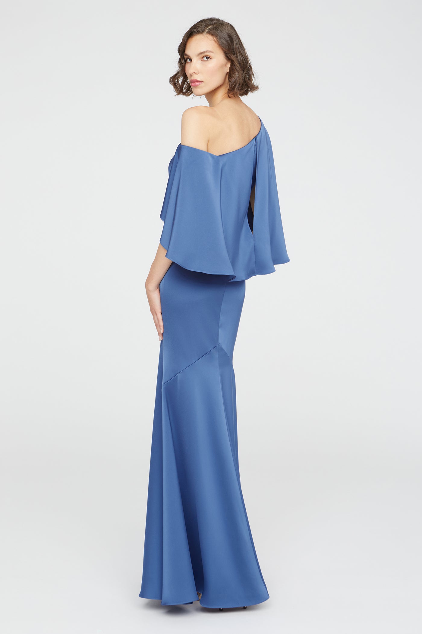 Kia Cape Fit And Flare Gown