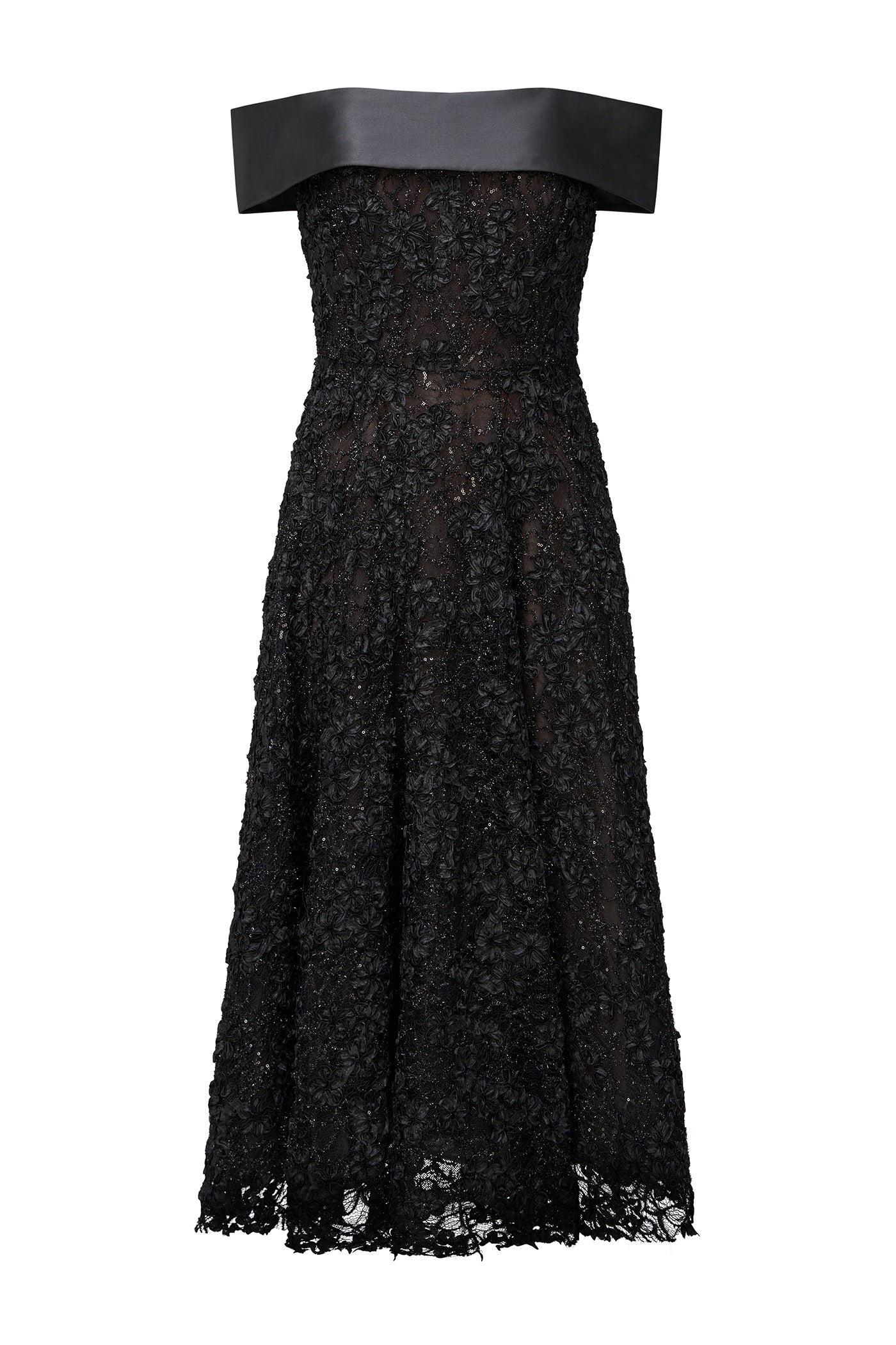 Roxy Off Shoulder A Line Dress THEIA Roxy Off Shoulder A Line Dress THEIA