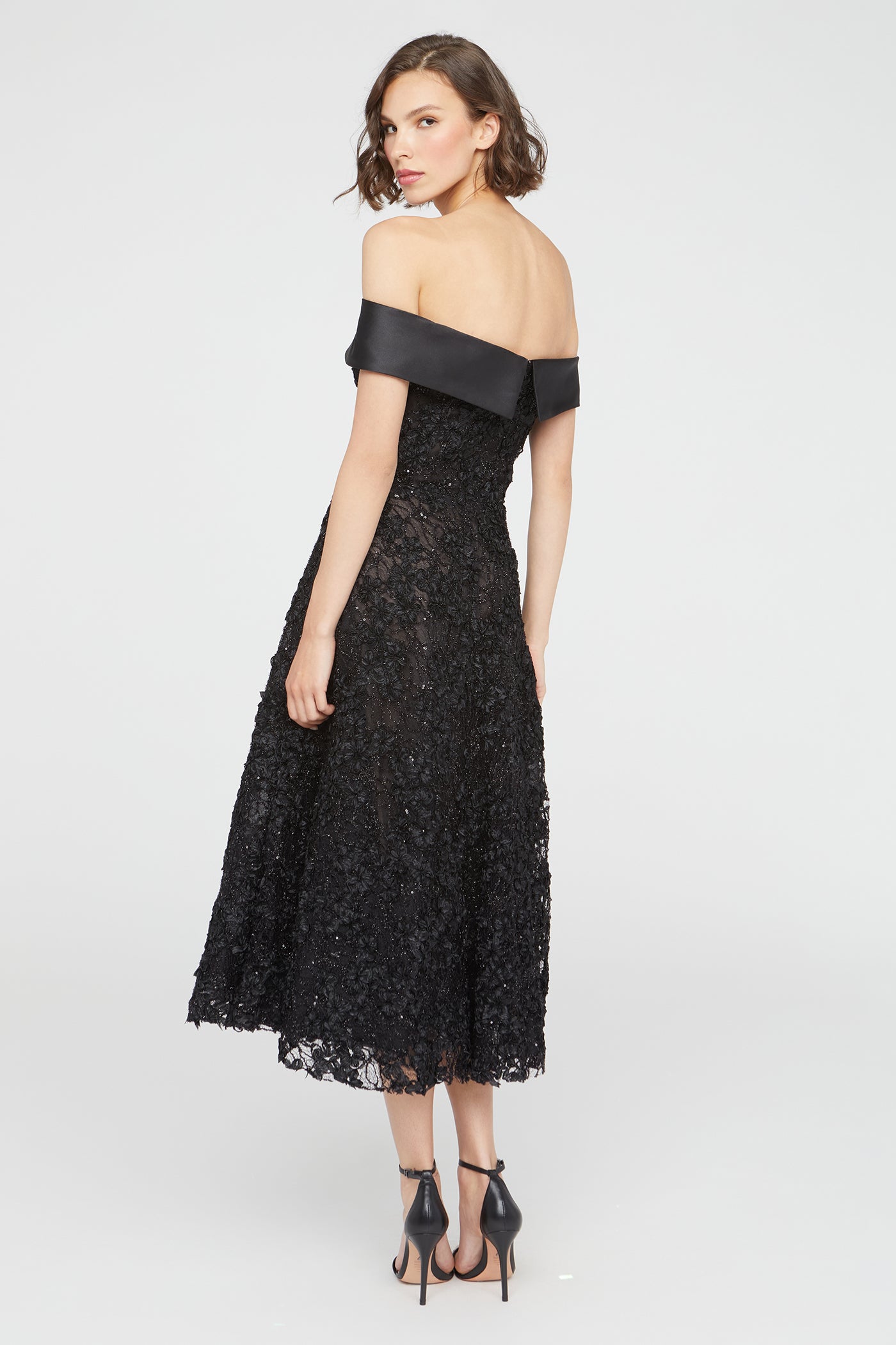 Roxy Off Shoulder A Line Dress THEIA Roxy Off Shoulder A Line Dress THEIA