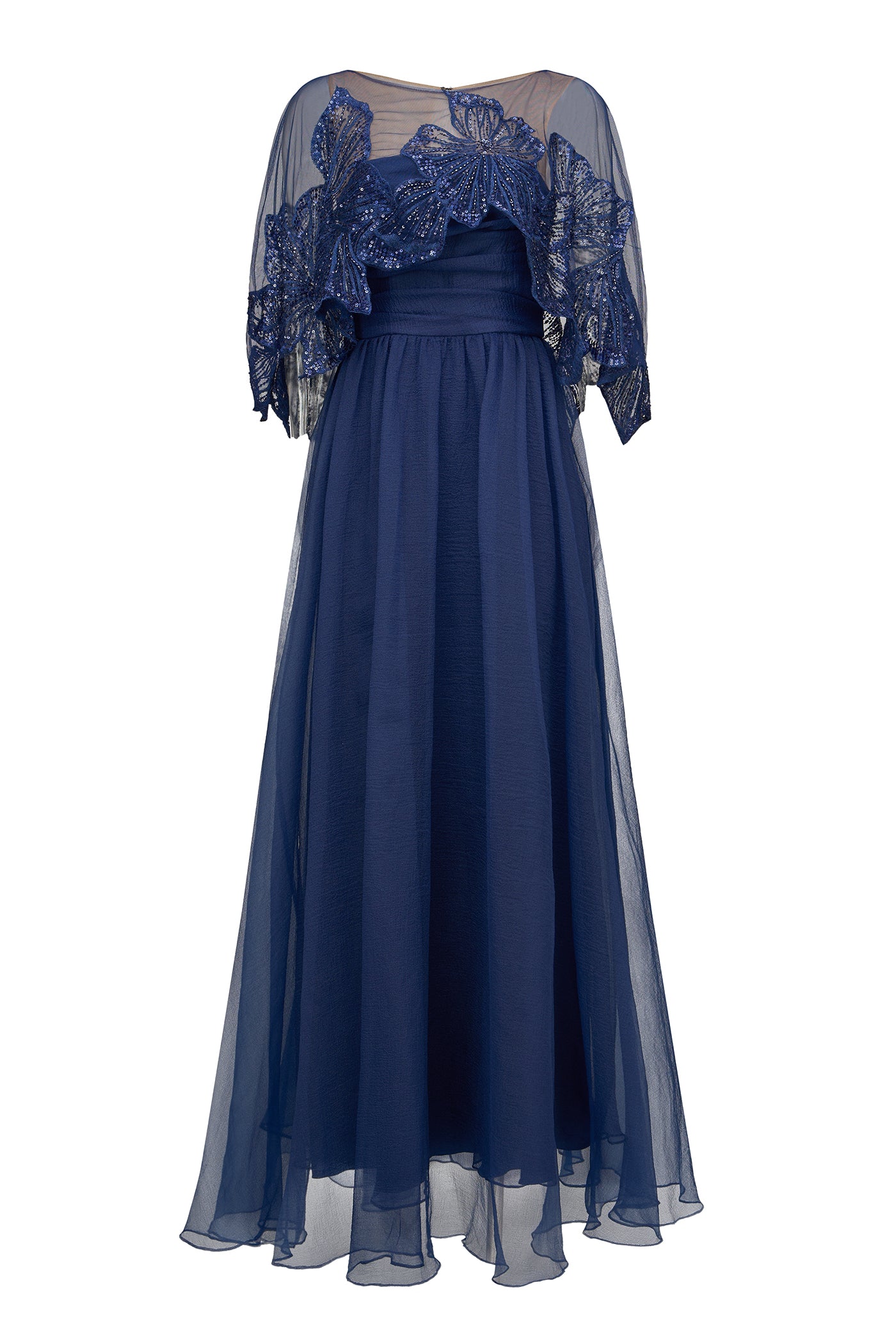 Ginny Beaded Capelet Gown THEIA Ginny Beaded Capelet Gown THEIA