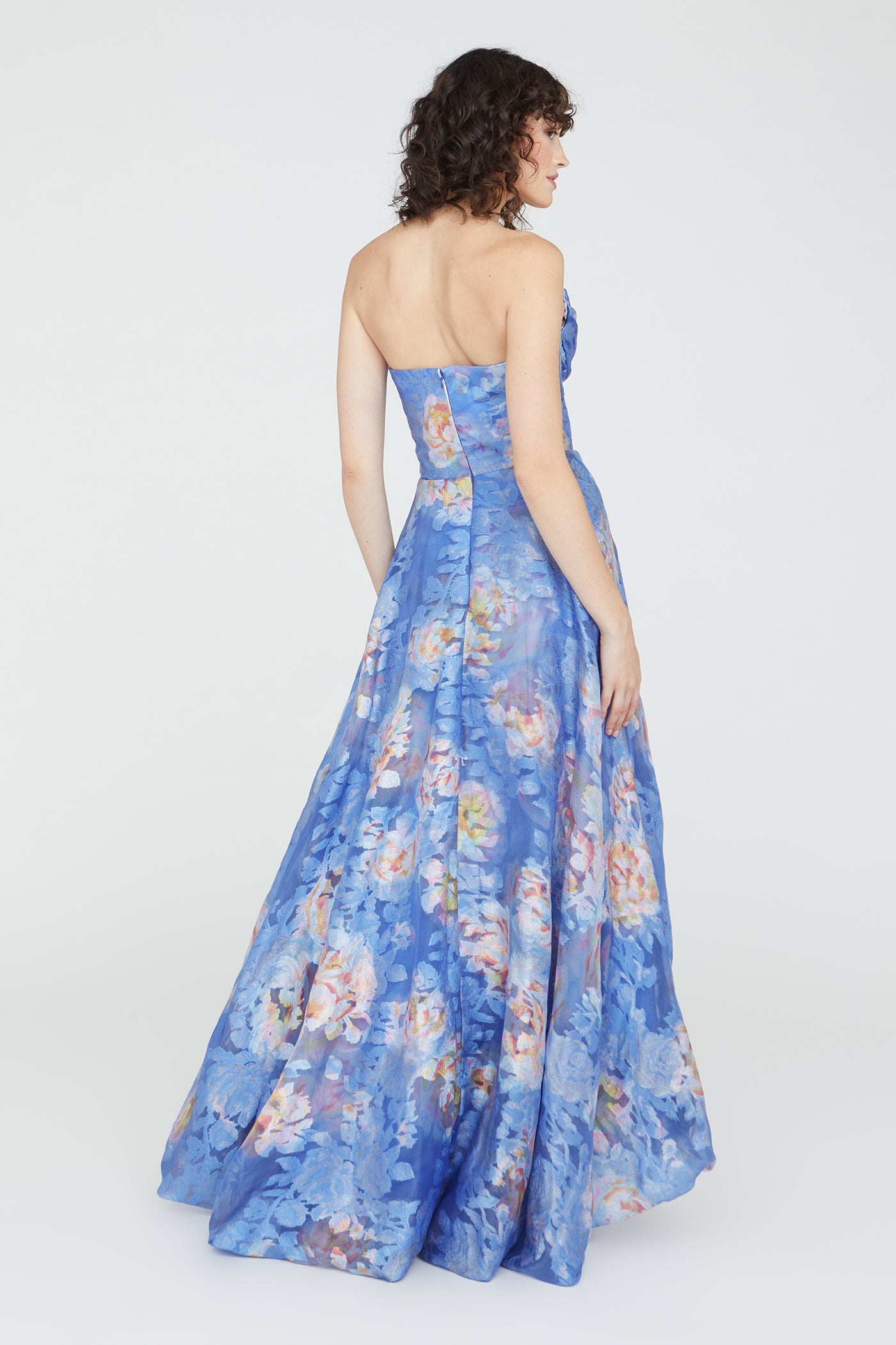 Theia Women's Wendy Bubble Hem Gown - Blue - Size 14 - Cornflower Theia Women's Wendy Bubble Hem Gown - Blue - Size 14 - Cornflower