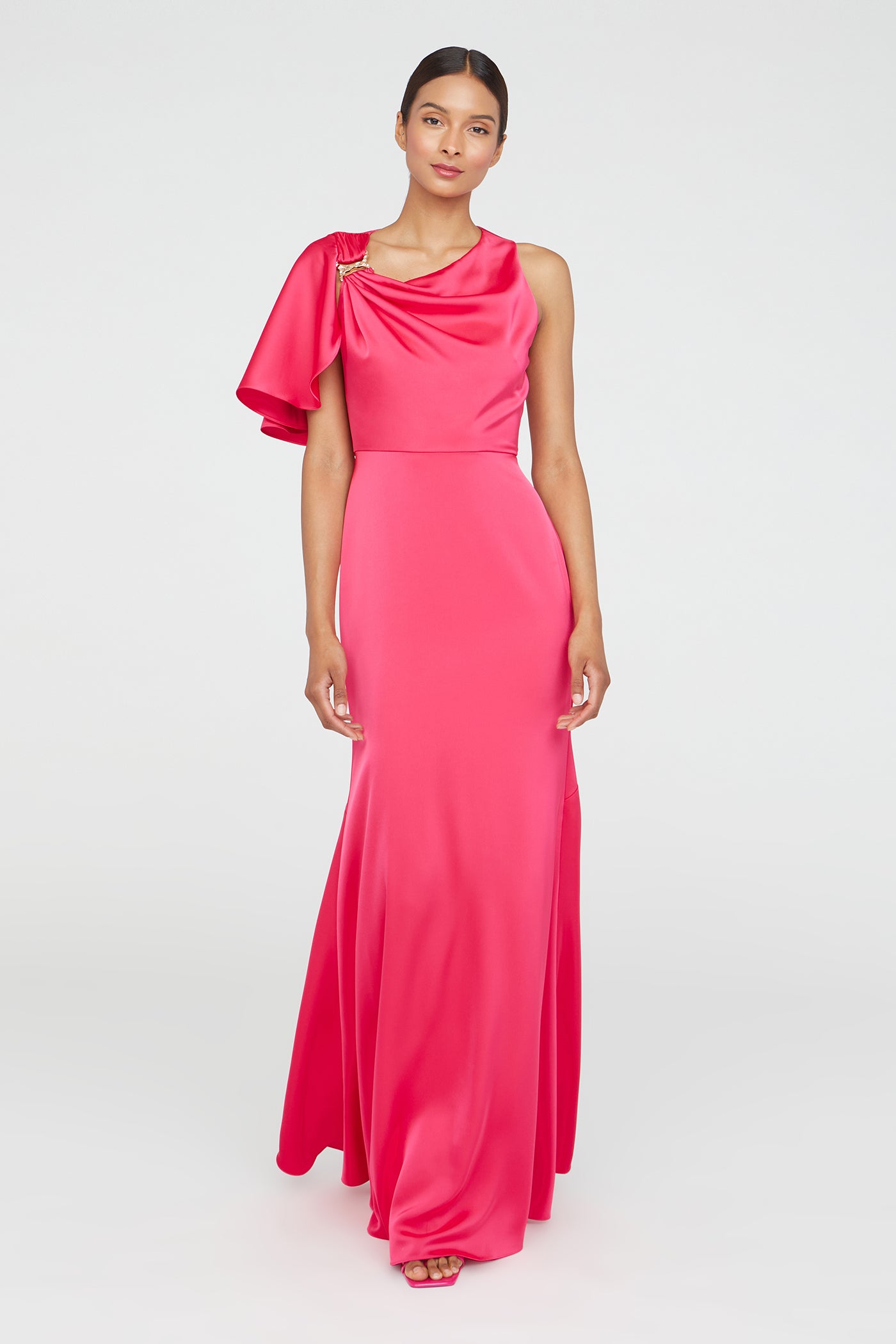Theia Darcie Flutter Sleeve Gown Theia Darcie Flutter Sleeve Gown