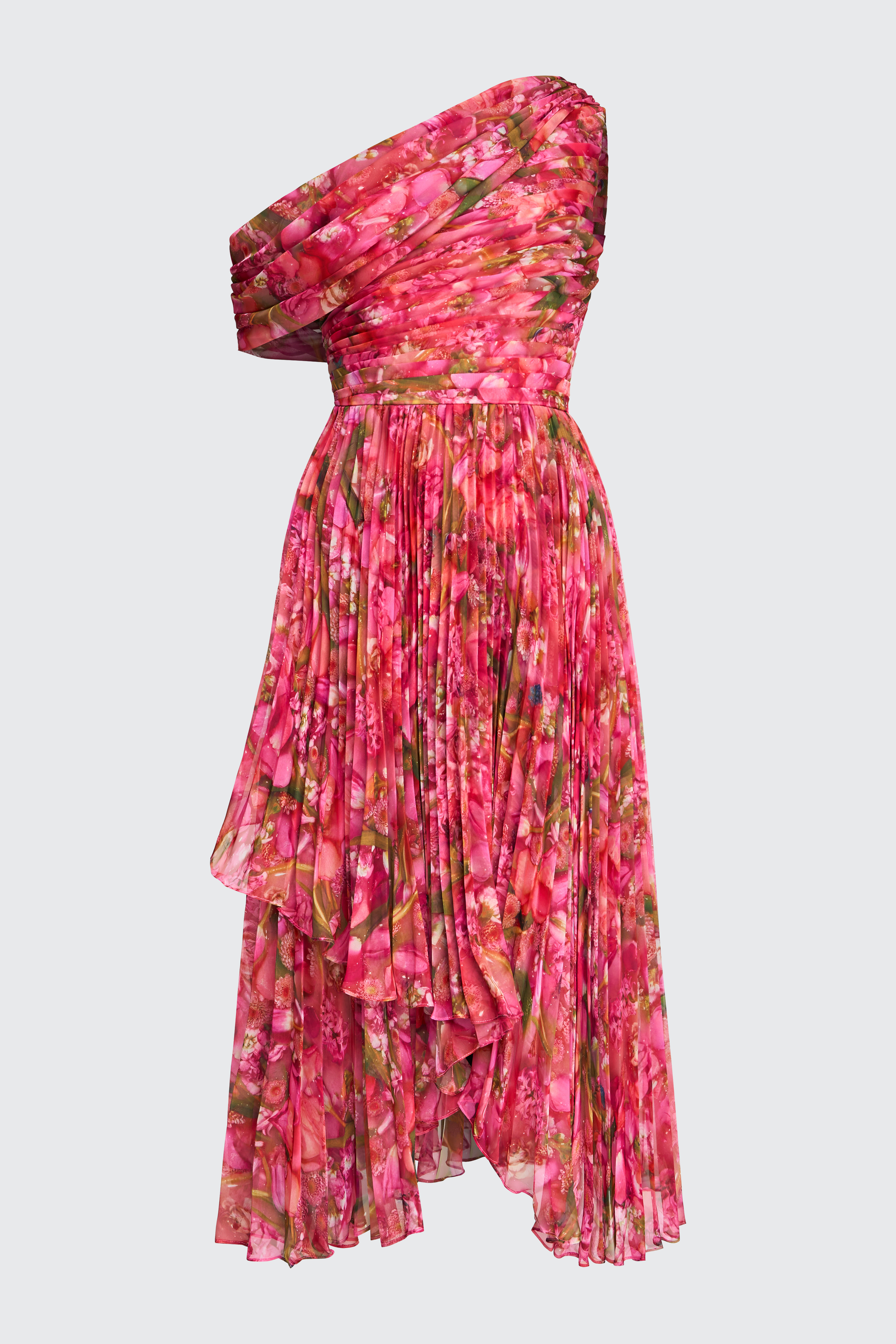 Katia Draped Chiffon Dress – THEIA