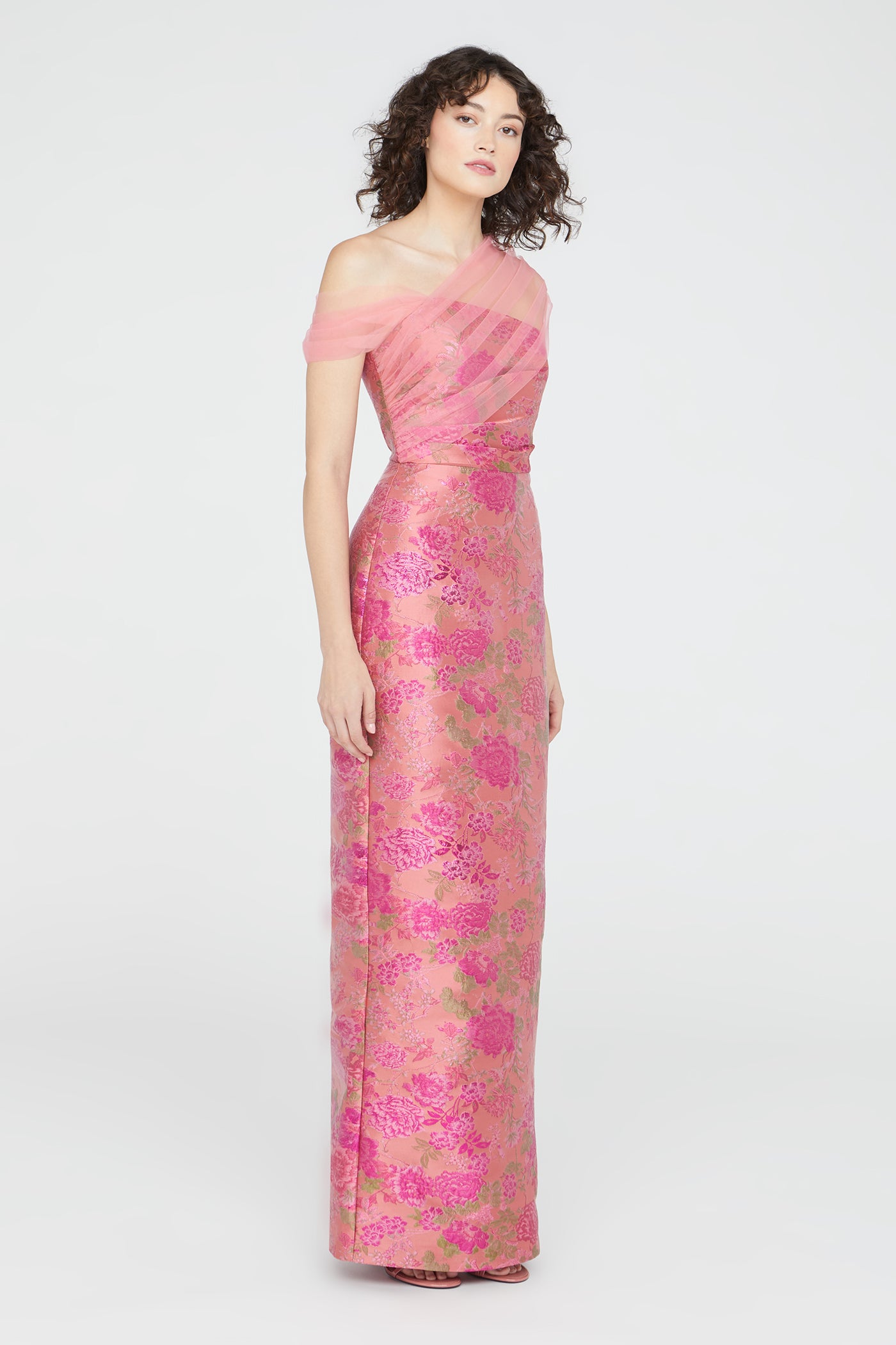 Beverly Draped Shawl Gown