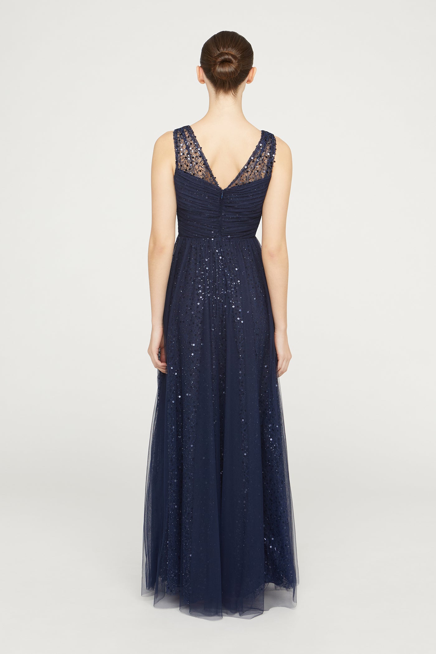 Kiana Beaded V Neck Gown