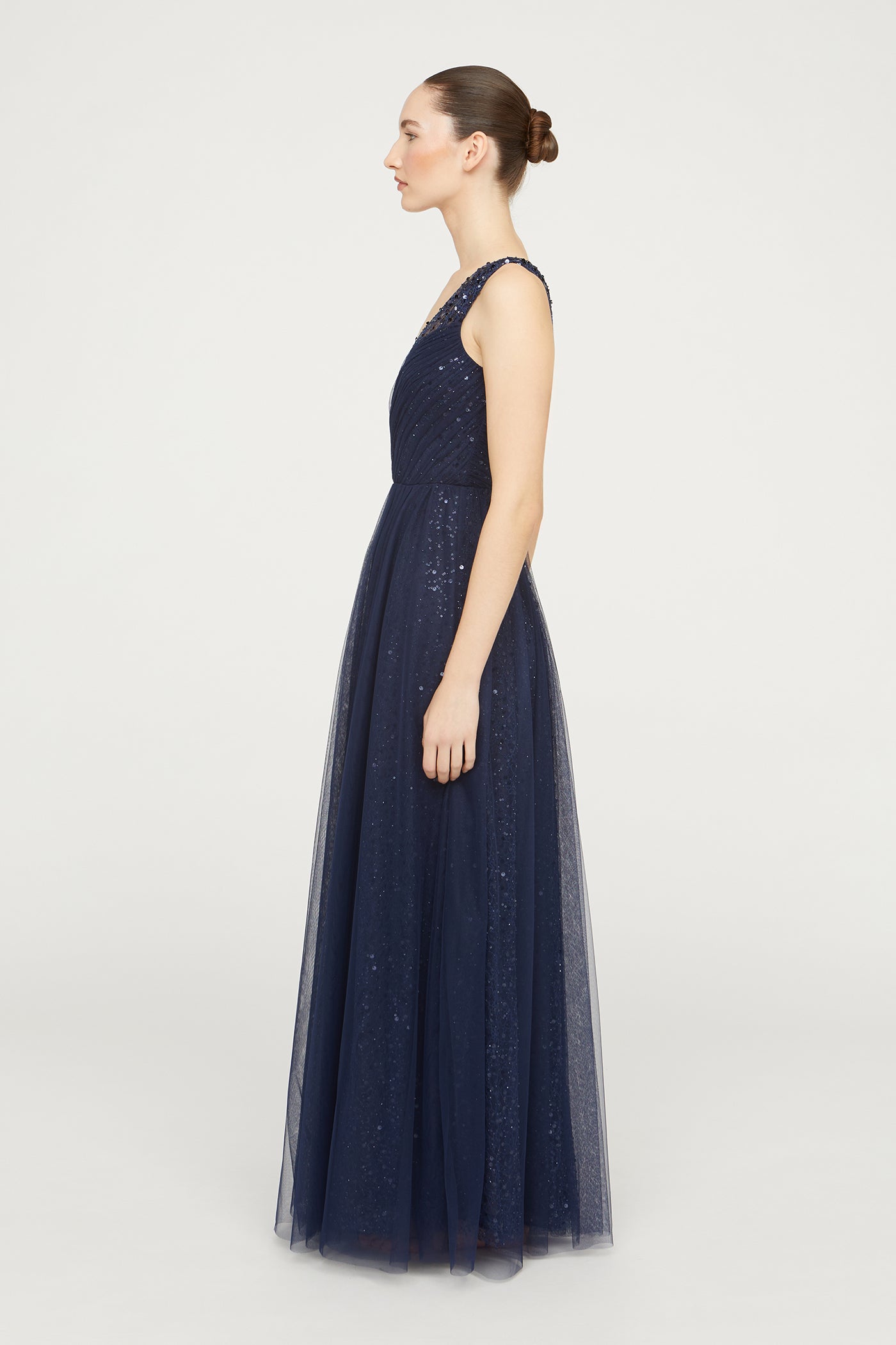 Kiana Beaded V Neck Gown