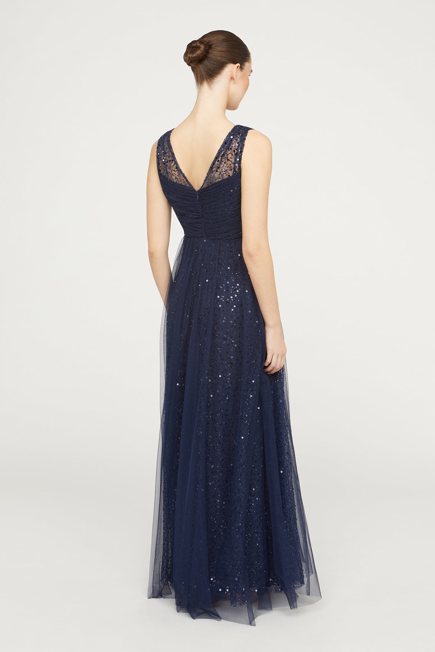 Kiana Beaded V Neck Gown