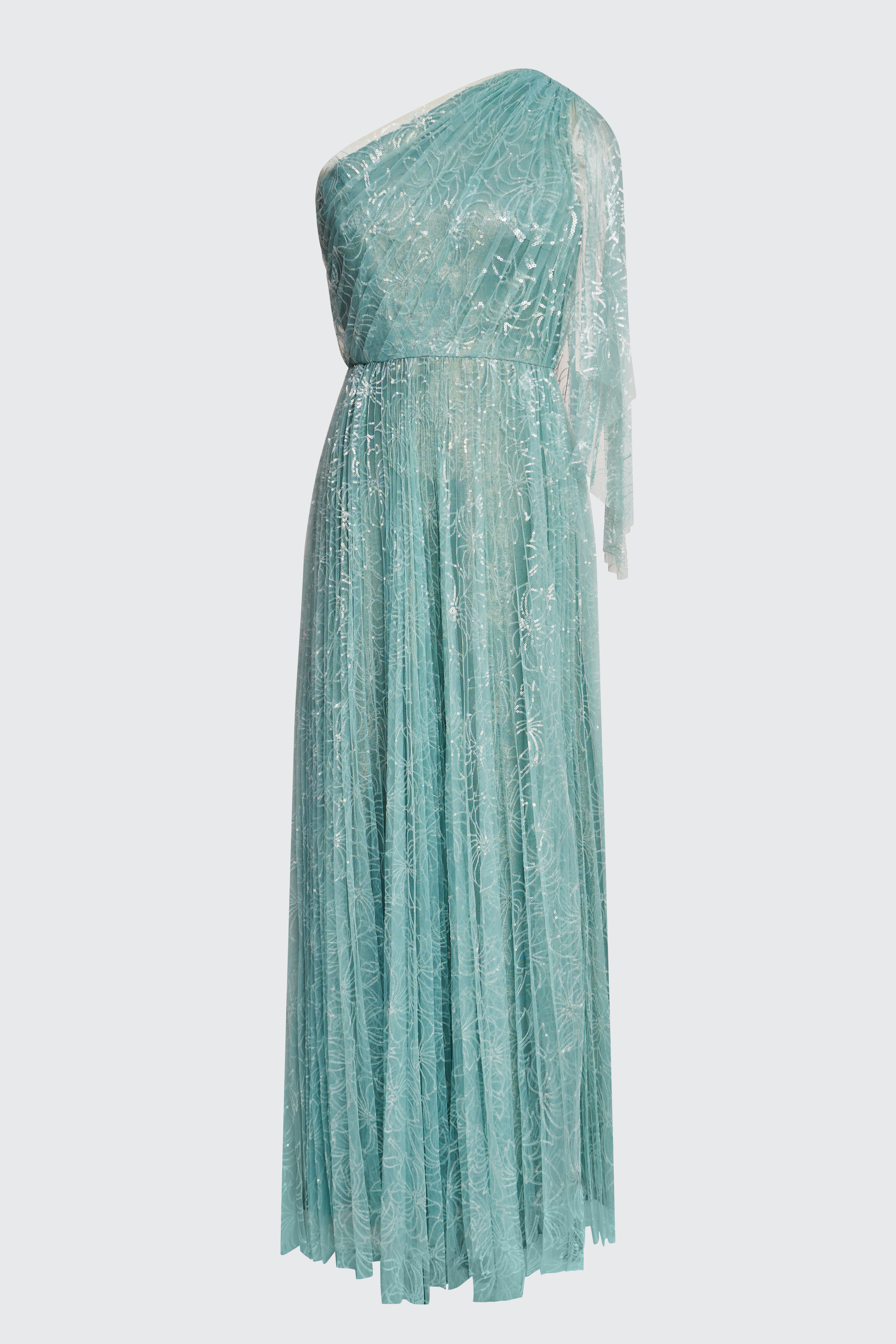 aqua embellished one shoulder dress Carol One Shoulder Dress 12 / Aqua Mist