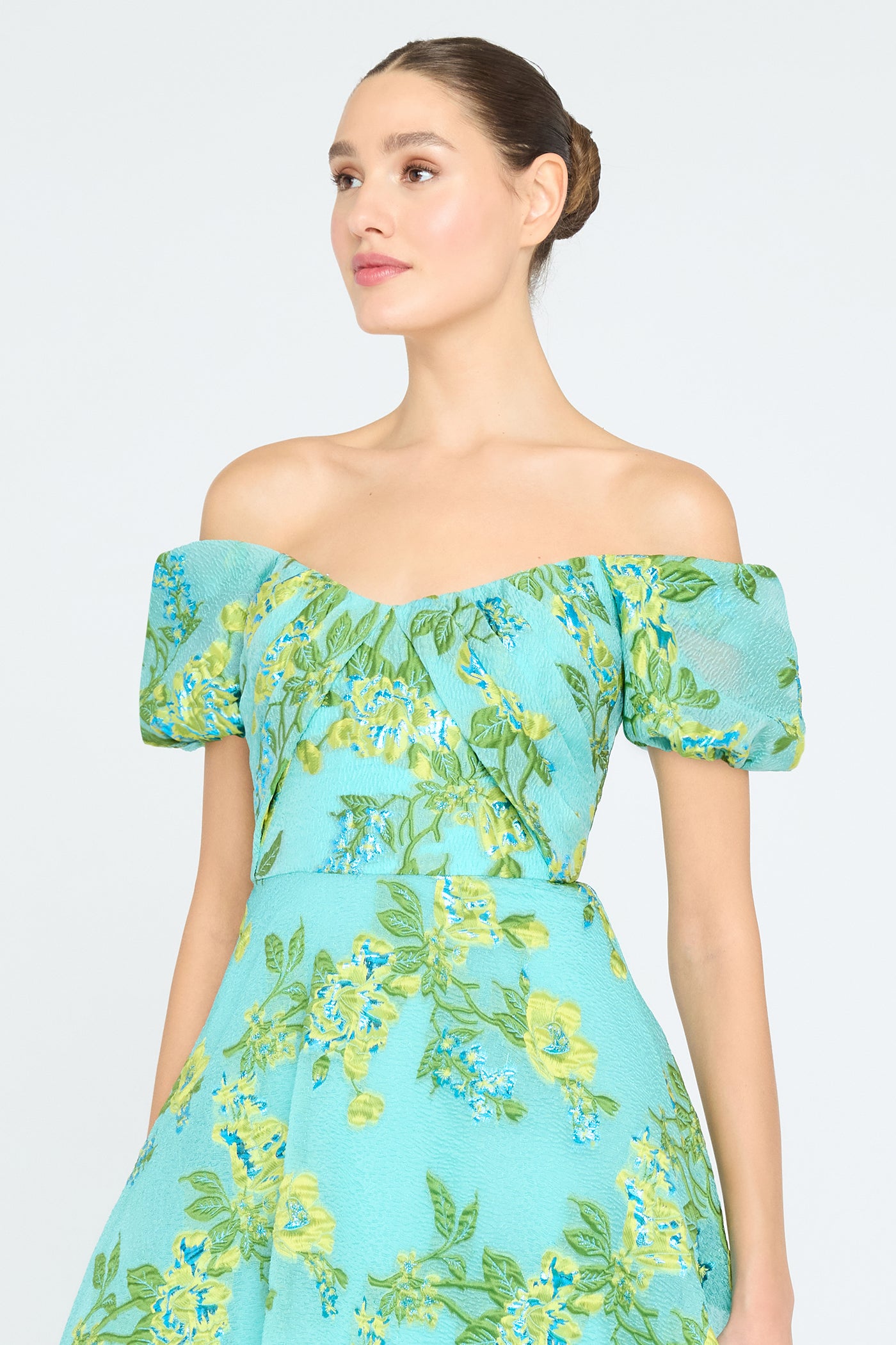 Alanis Off Shoulder Dress 10 / Aqua Alanis Off Shoulder Dress 10 / Aqua