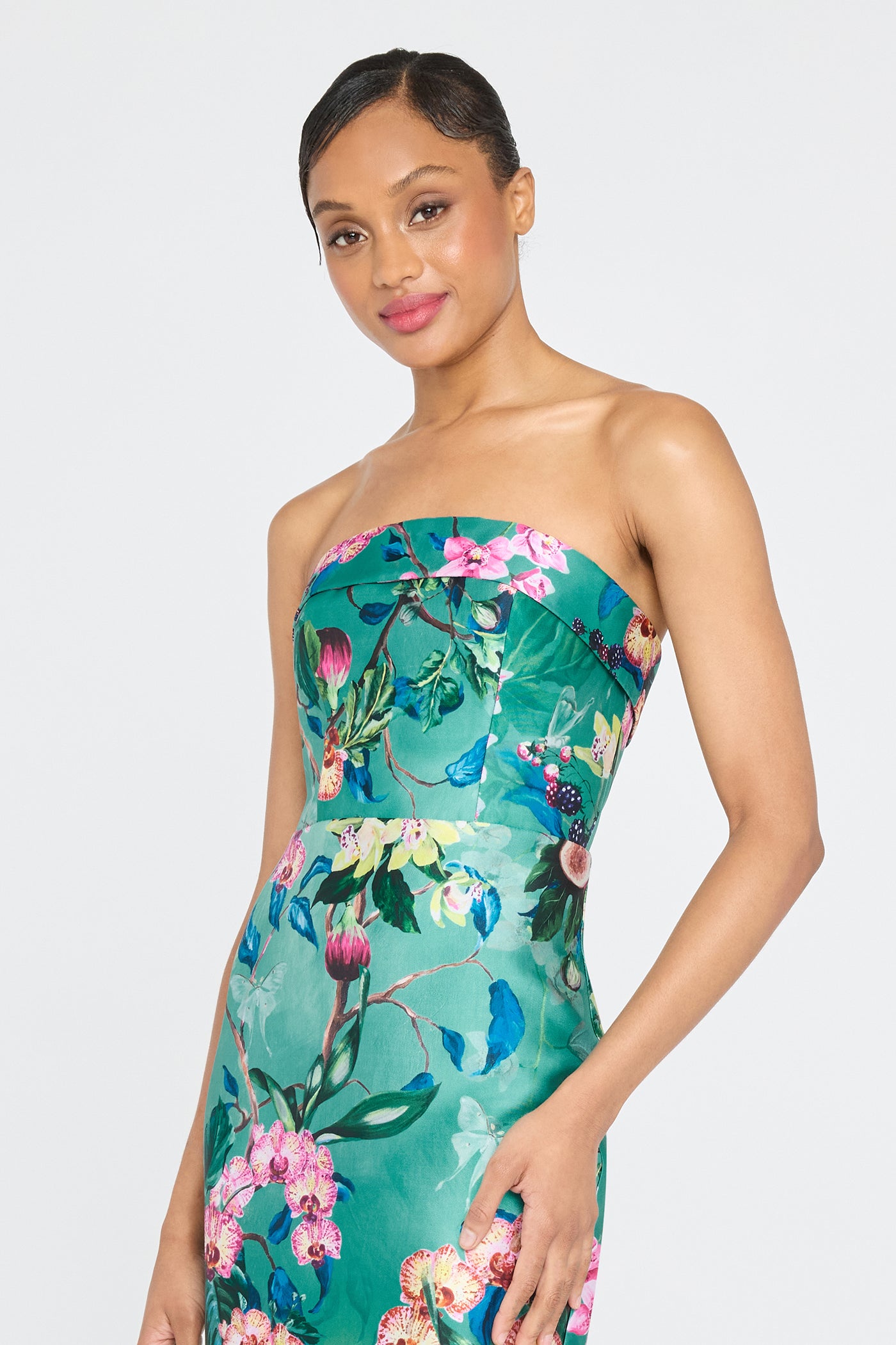 Lulu Mikado Column Gown THEIA Lulu Mikado Column Gown THEIA