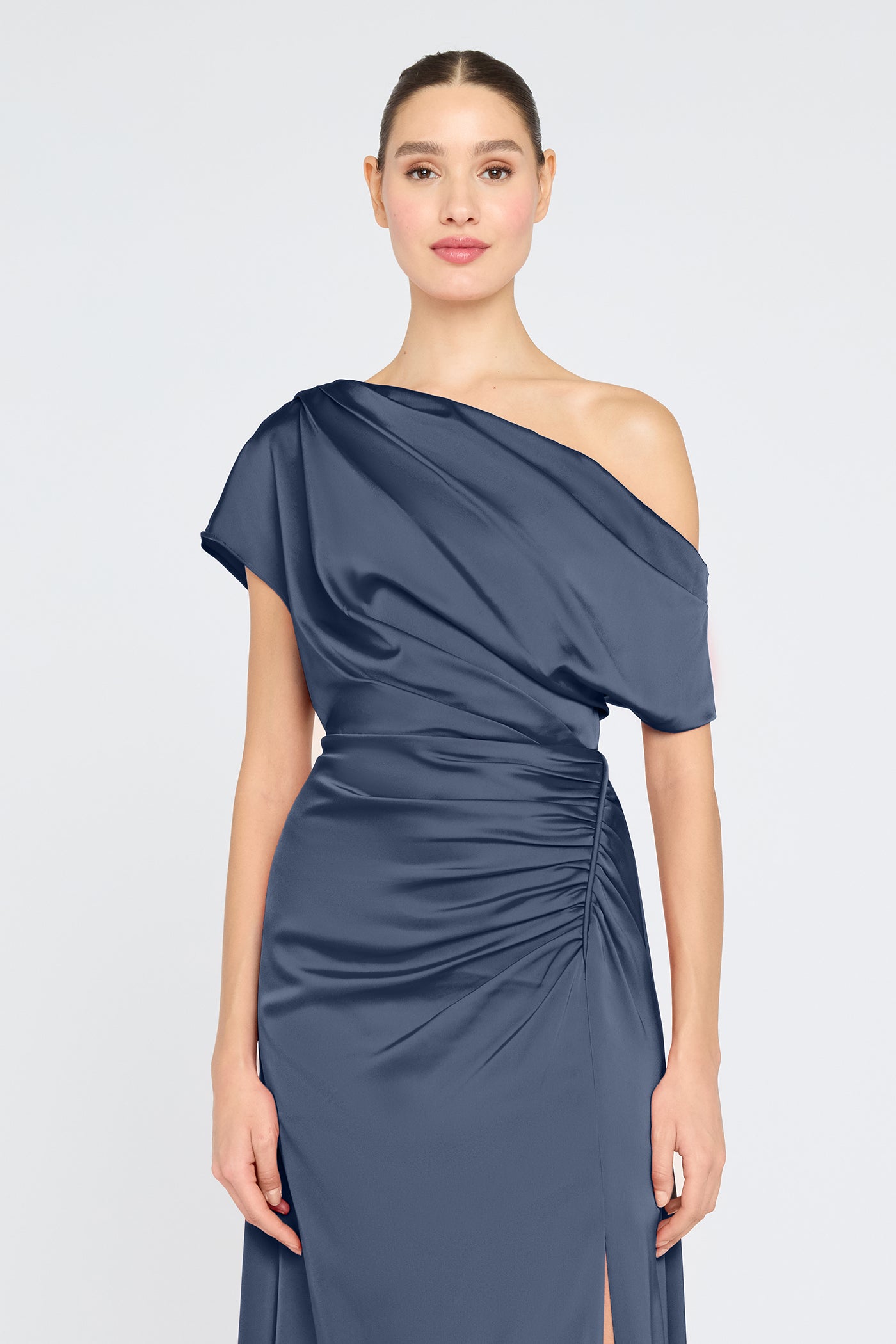 Kacey Asymmetrical Gown 6 / Odyssey Grey Kacey Asymmetrical Gown 6 / Odyssey Grey